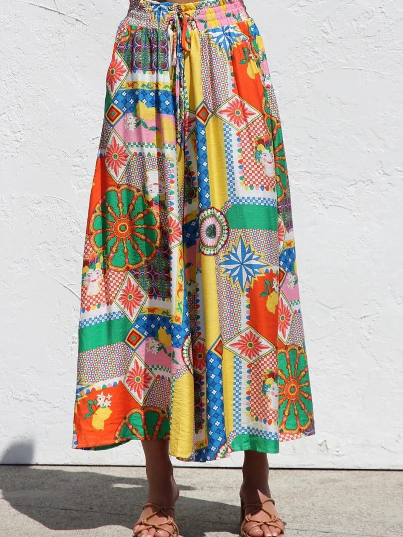 Printed Button Up Shirt and Pants Set - Image 6