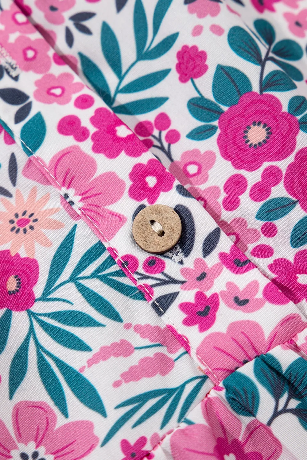 Printed Short Sleeve Mini Shirt Dress - Image 7
