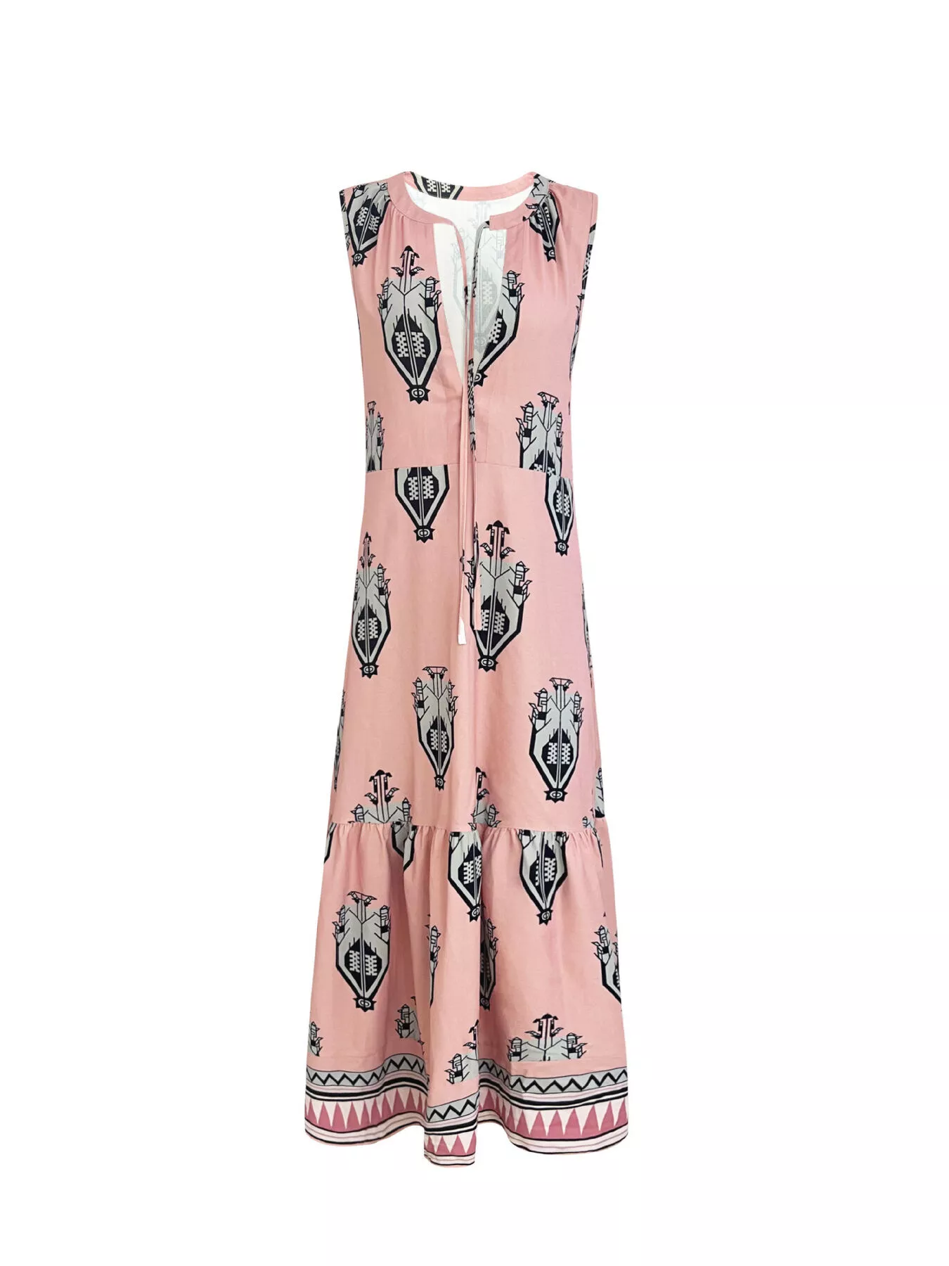 Printed Sleeveless Maxi Dress - Image 10