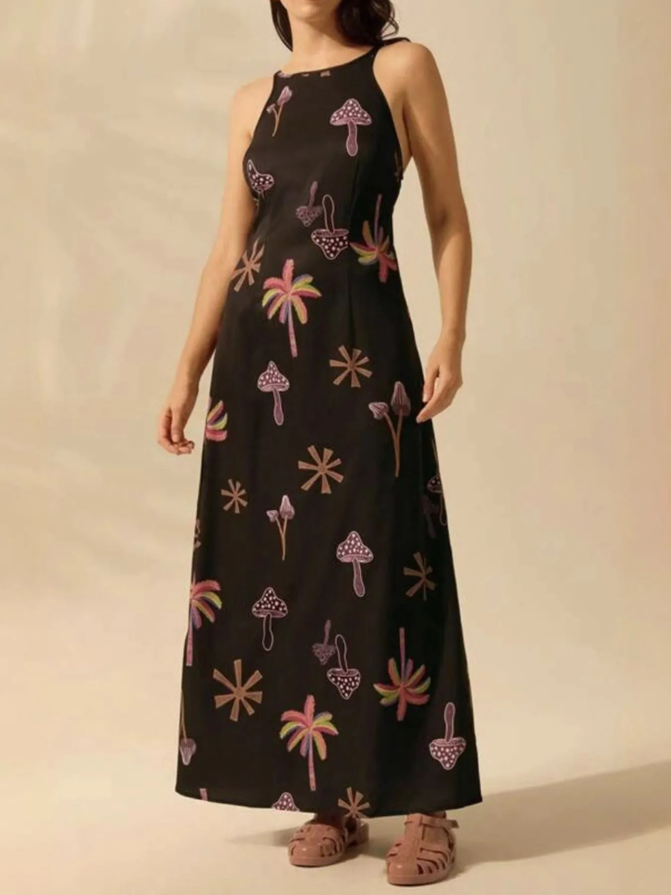 Printed Sleeveless Maxi Dress - Image 8