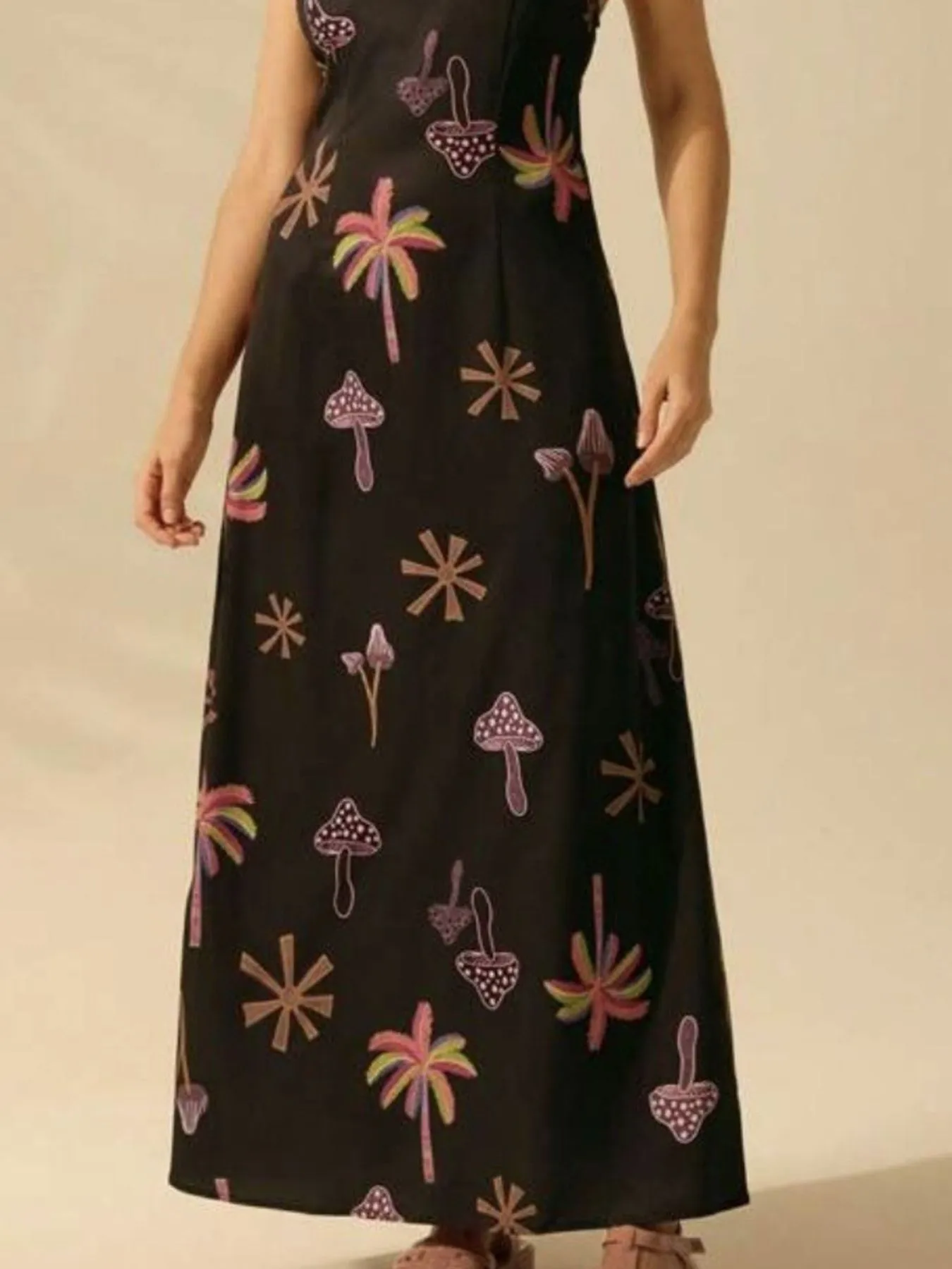 Printed Sleeveless Maxi Dress - Image 9