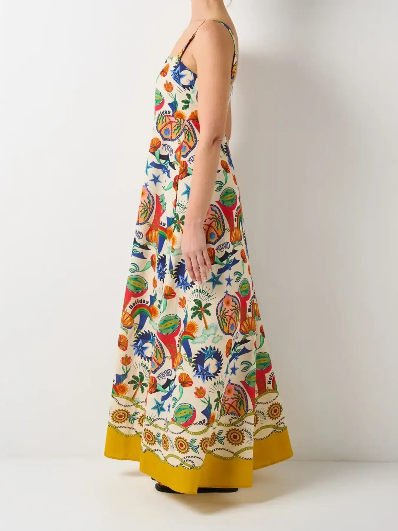 Printed Square Neck Maxi Cami Dress - Image 2