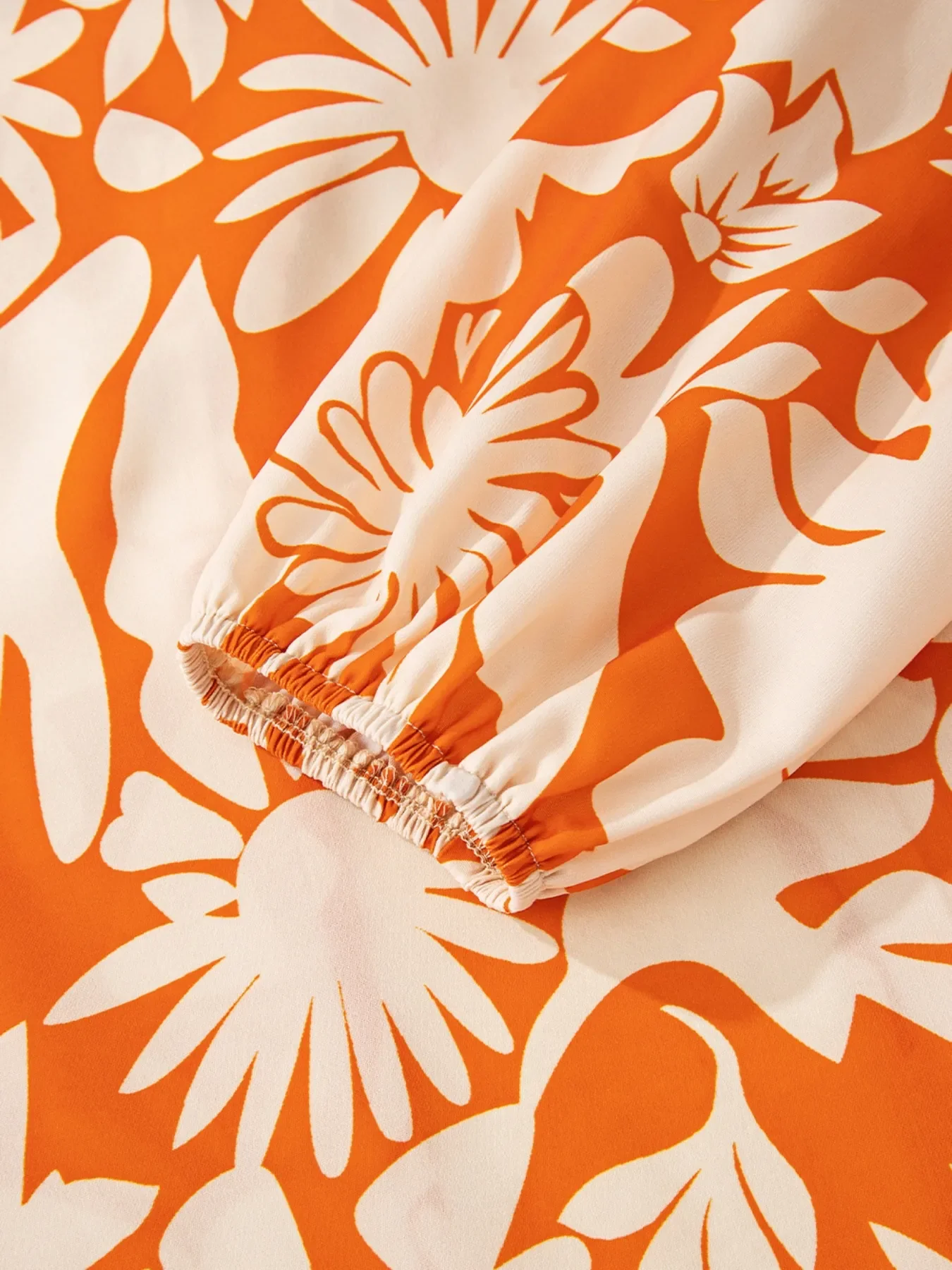 Printed Tie Back Balloon Sleeve Blouse - Image 8