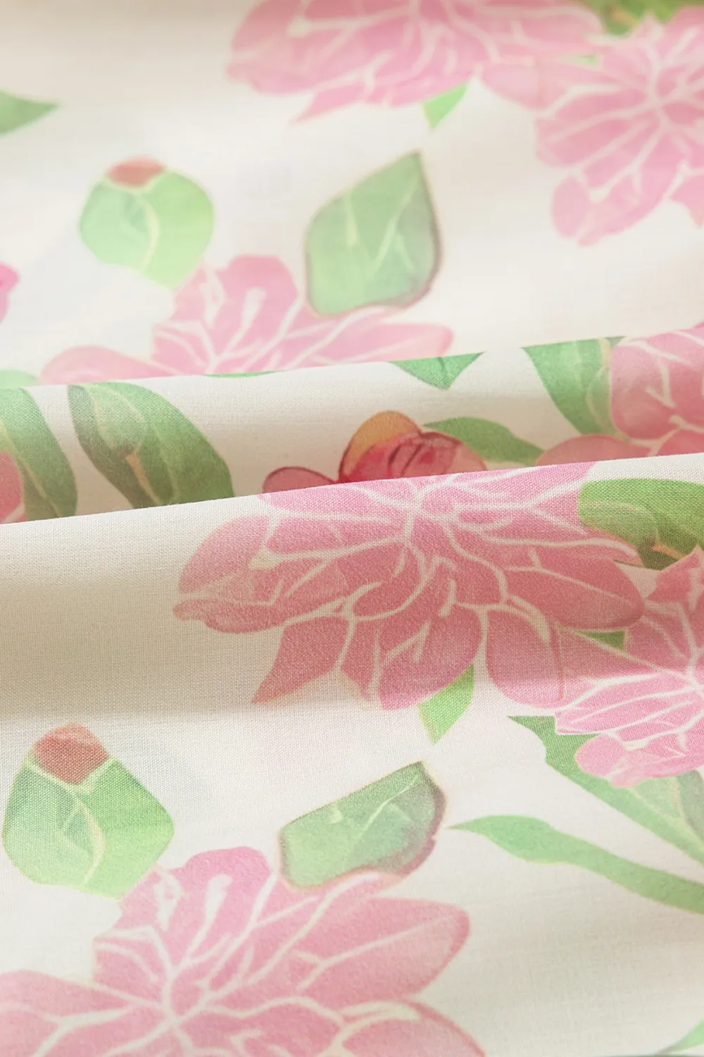 Printed Tie Neck Short Sleeve Blouse - Image 8