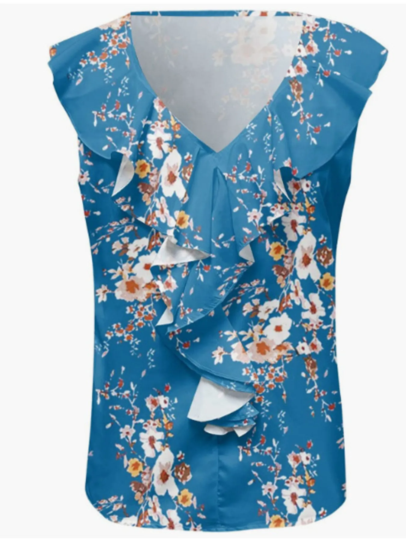Printed V-Neck Tank - Image 18