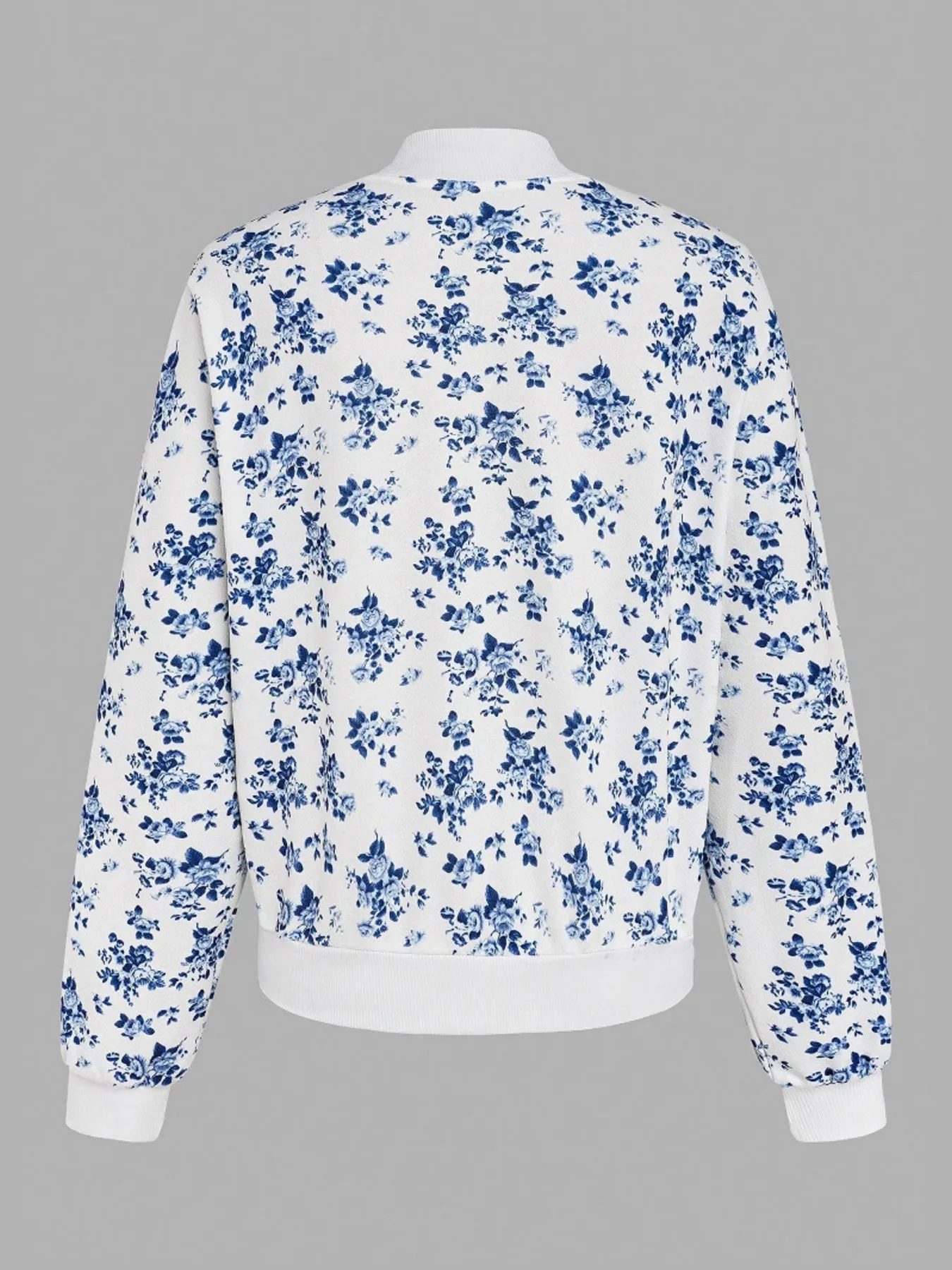 Printed Zip Up Long Sleeve Jacket - Image 3