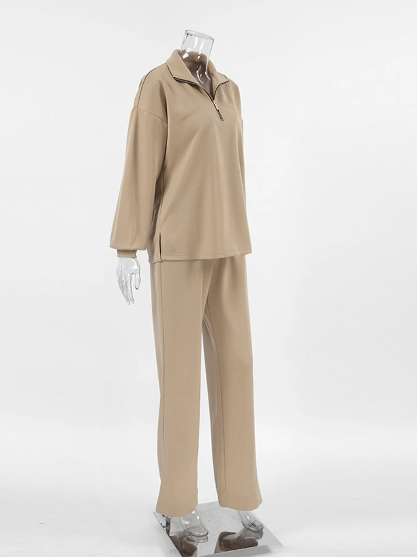 Quarter Zip Long Sleeve Top and Pants Set - Image 9