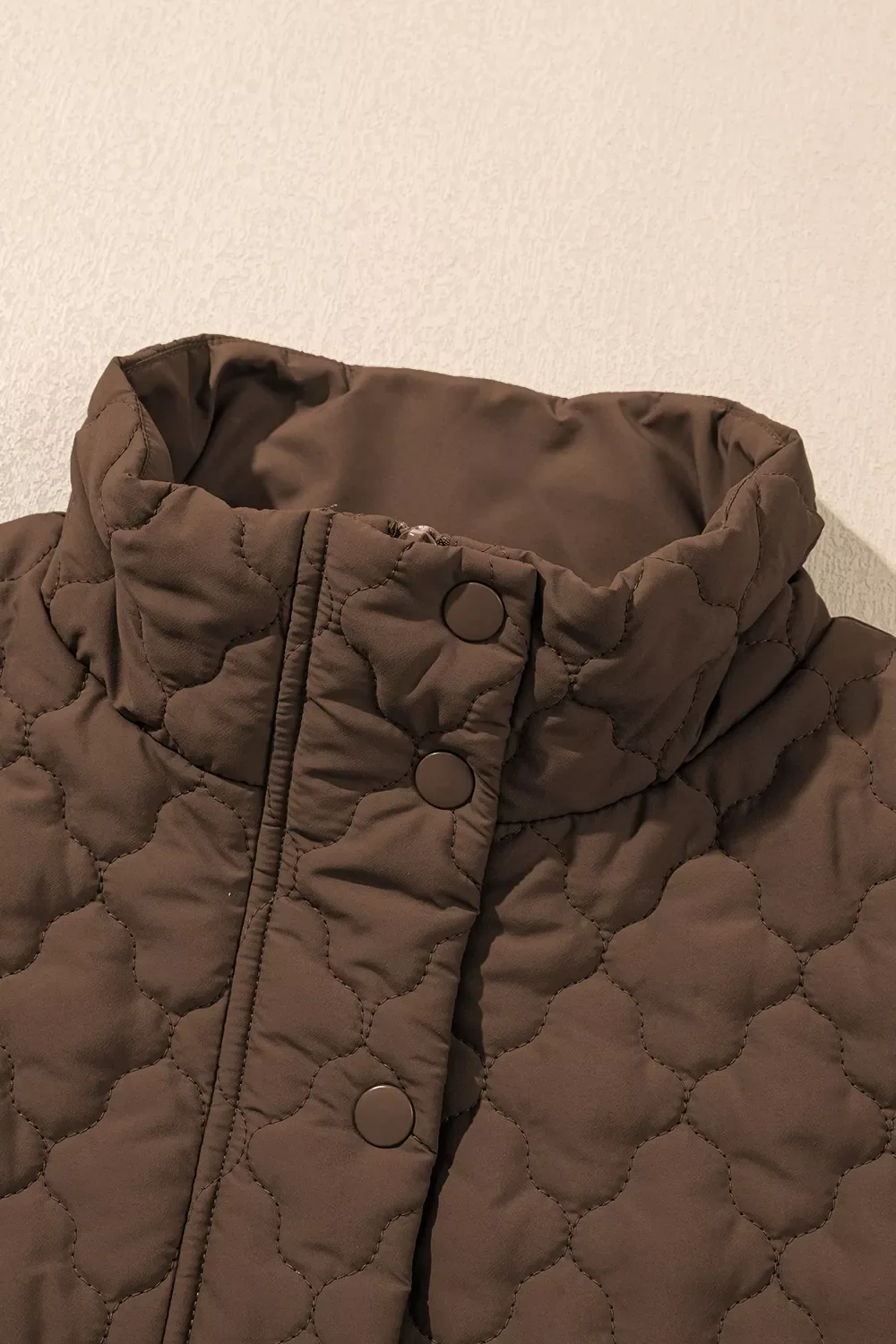 Quilted Snap Down Vest Coat - Image 10
