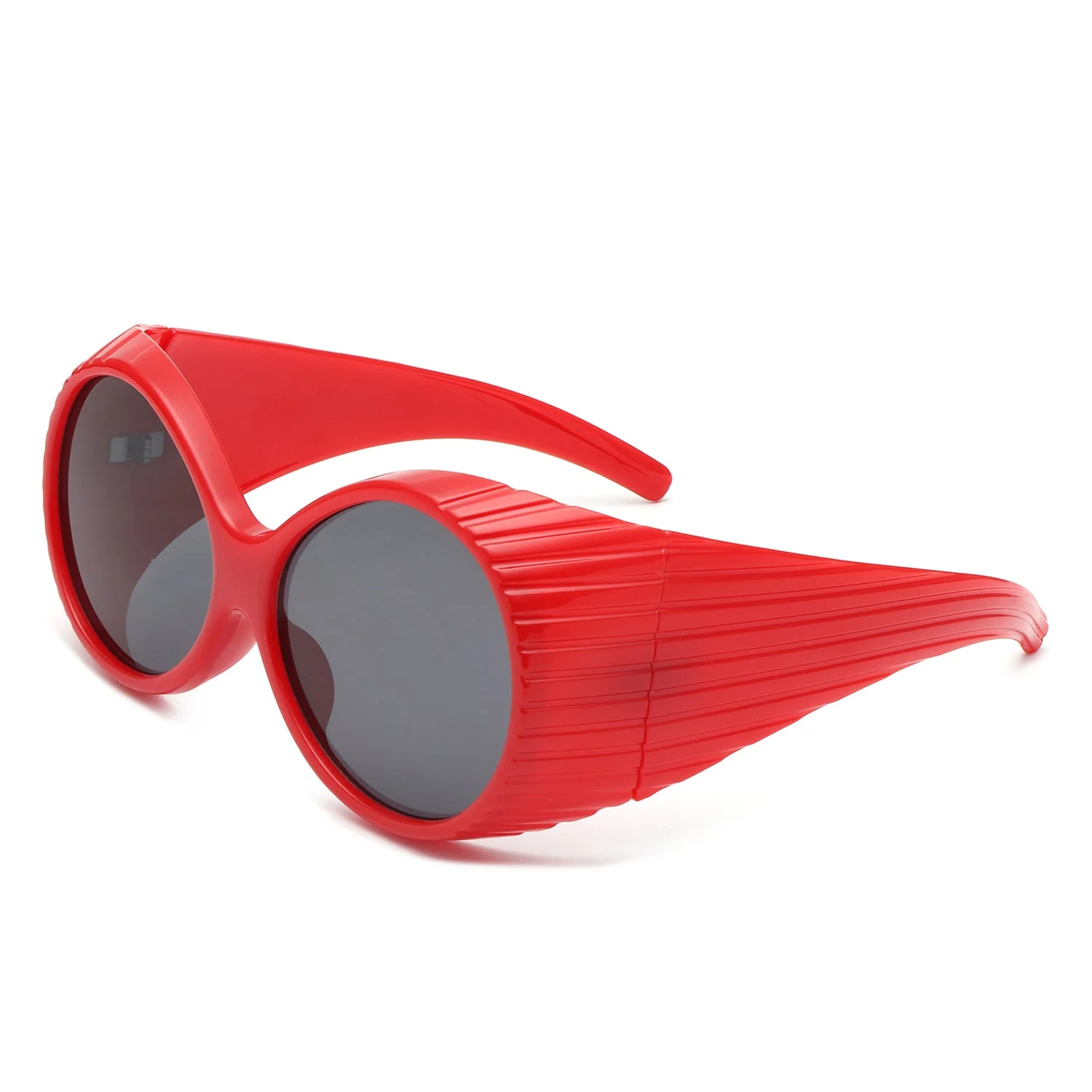 Radiant - Oversized Round Wrap-Around Fashion Women's Sunglasses - Image 10
