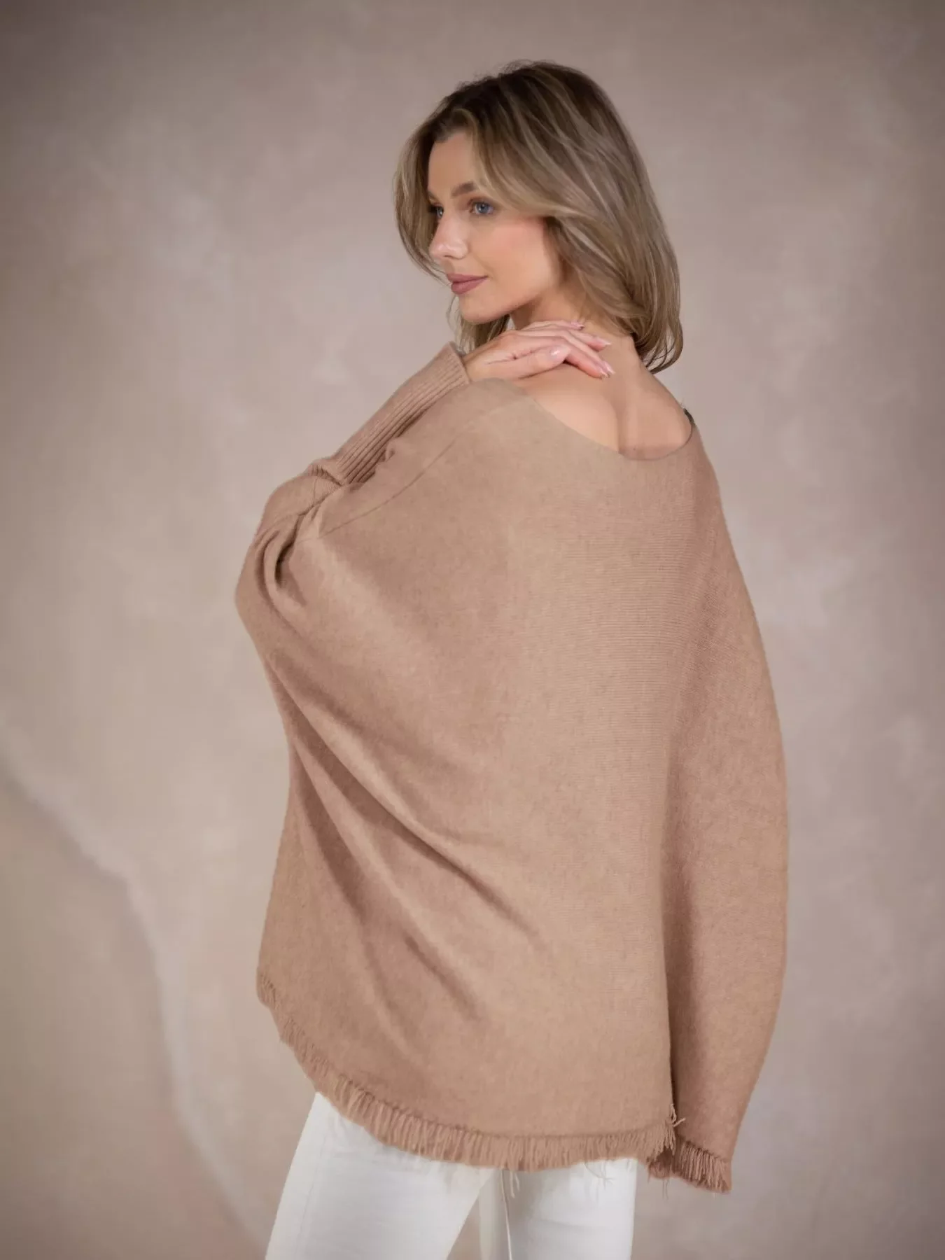 Raw Hem V-Neck Sweater - Image 13