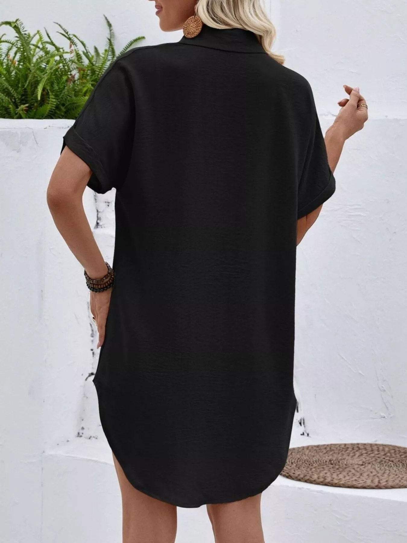Relaxed Fit Button-Down Longline Shirt - Image 17