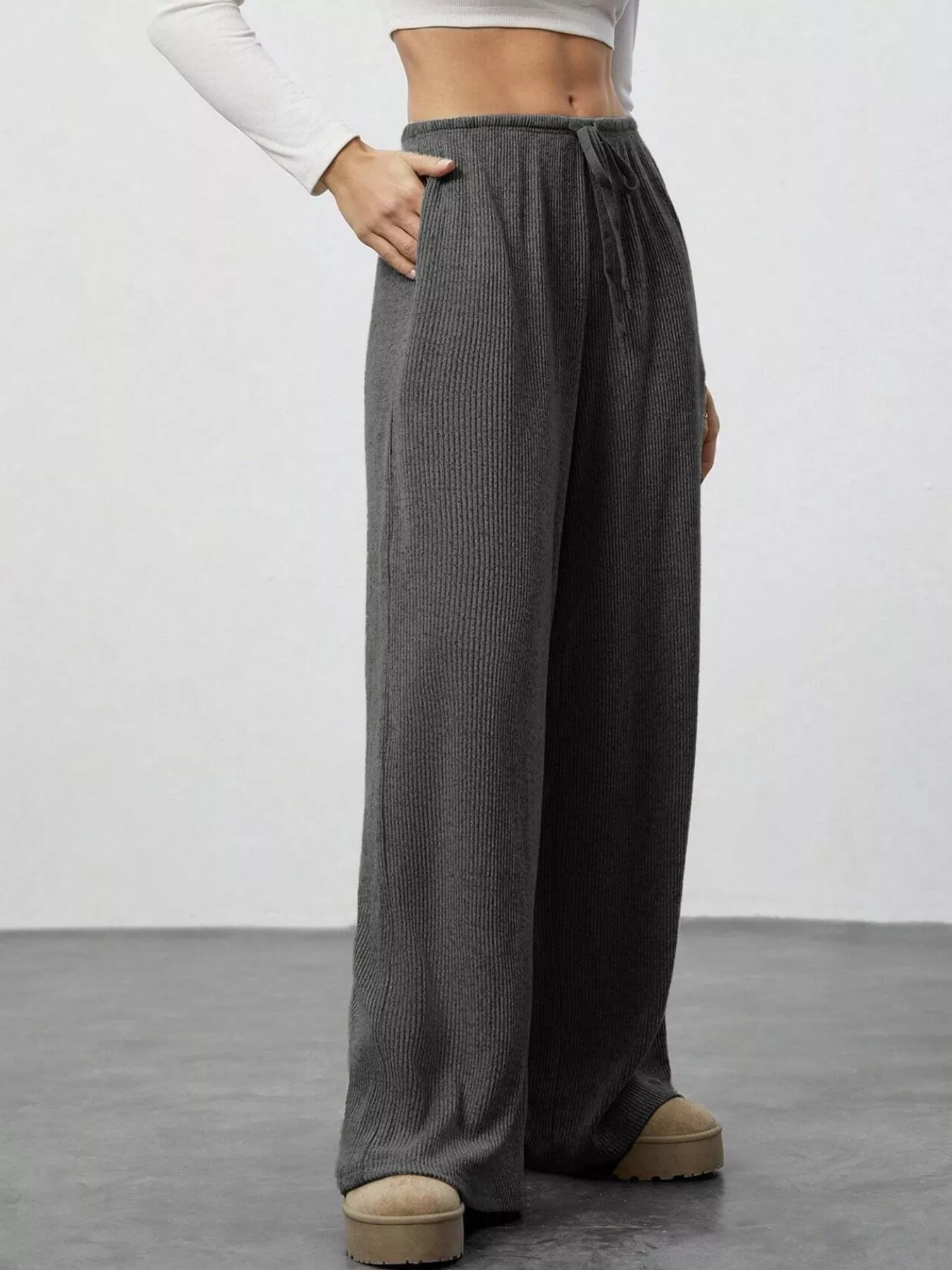 Relaxed Fit Drawstring Pants - Image 9