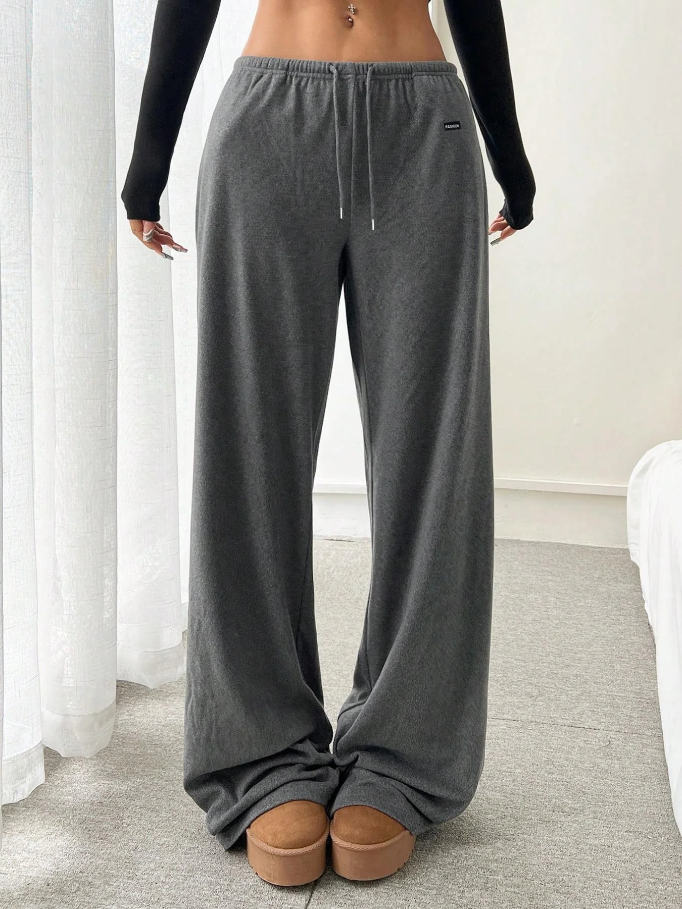 Relaxed Fit Drawstring Pants - Image 2