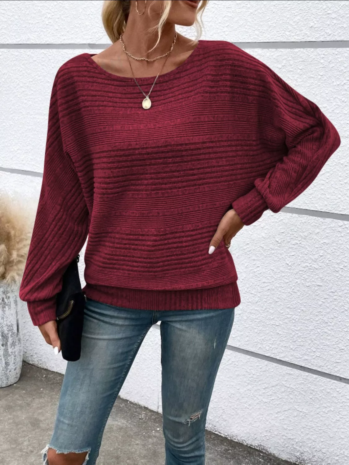 Relaxed Fit Ribbed Knit T-Shirt - Image 17