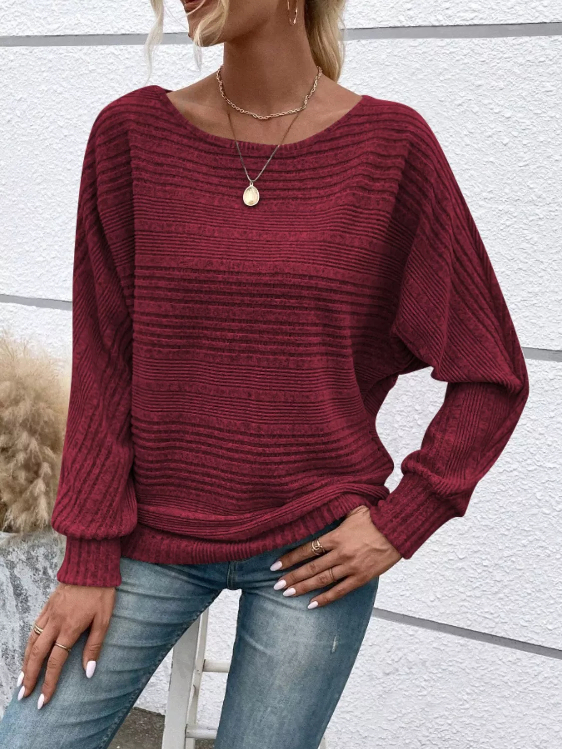 Relaxed Fit Ribbed Knit T-Shirt - Image 18
