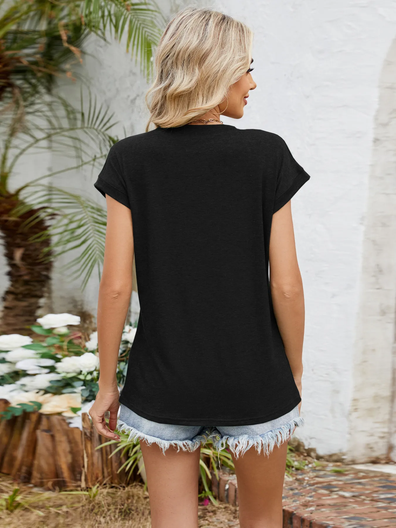 Relaxed Fit V-Neck T-Shirt - Image 2