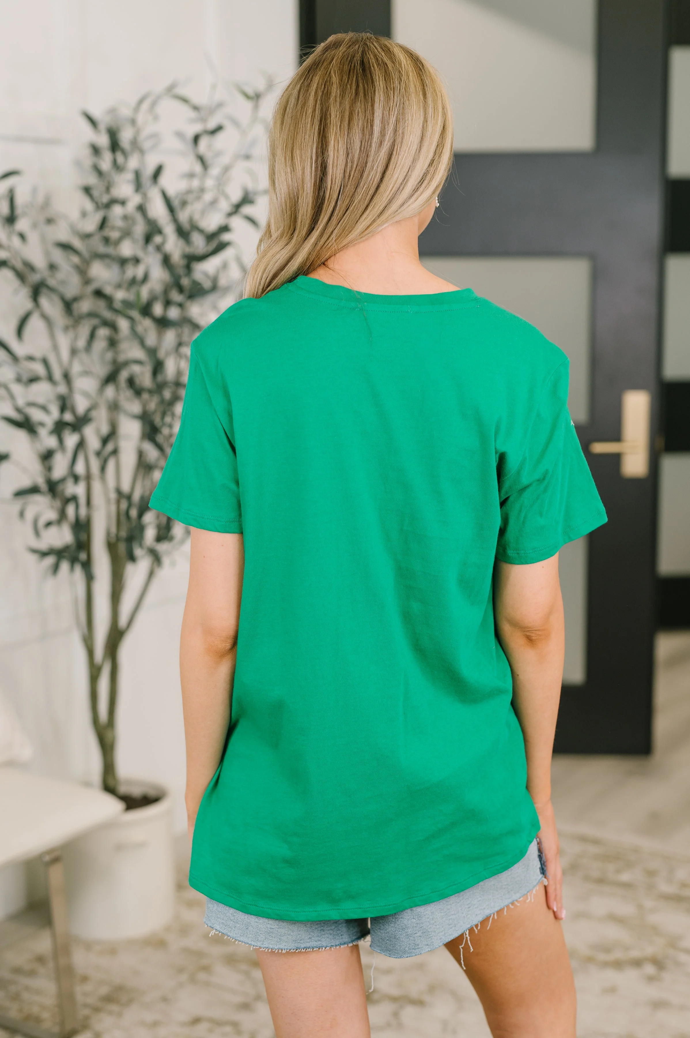 Rest Assured Basic Relaxed Tee in Kelly Green - Image 5