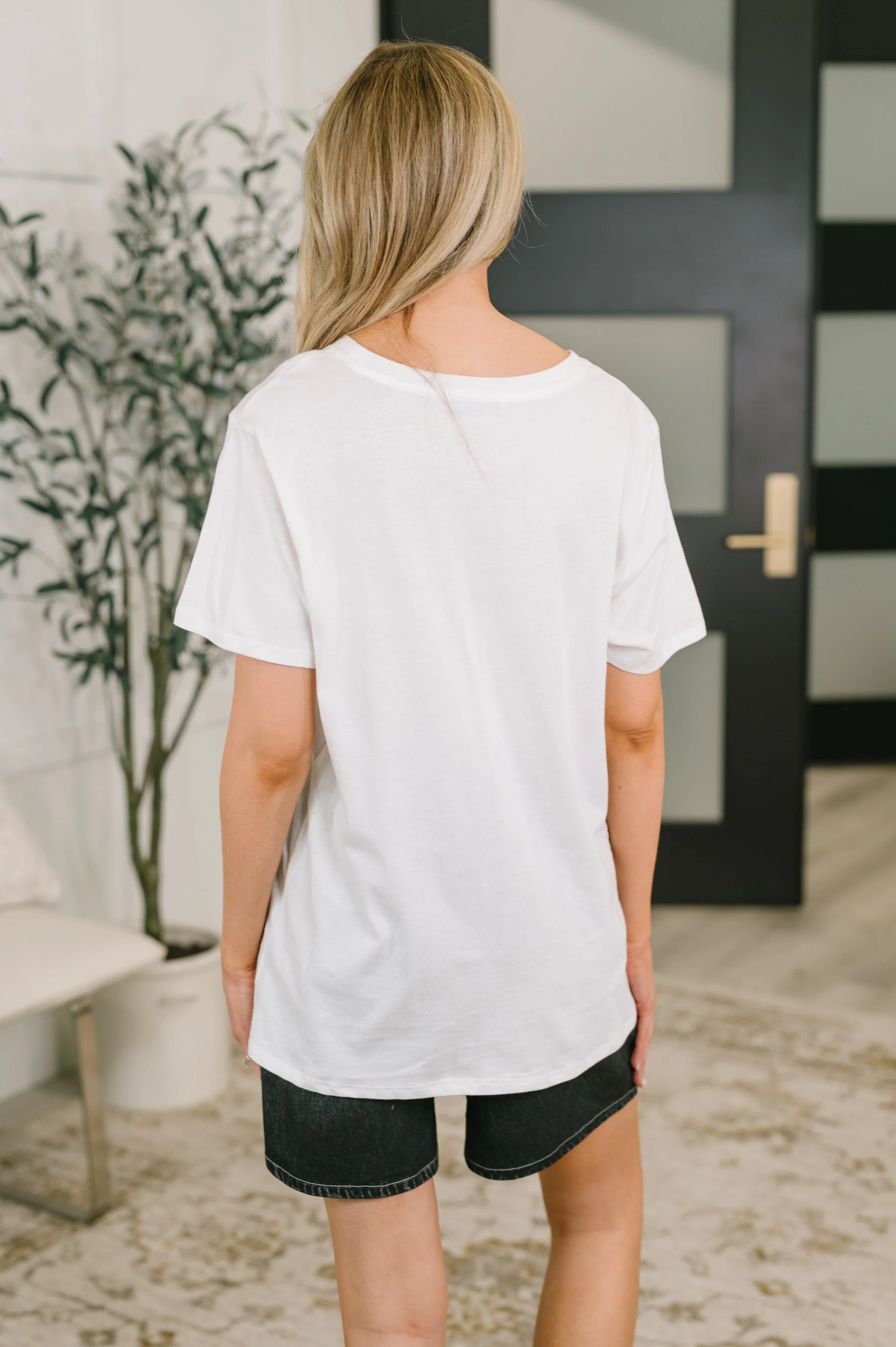 Rest Assured Basic Relaxed Tee in White - Image 5