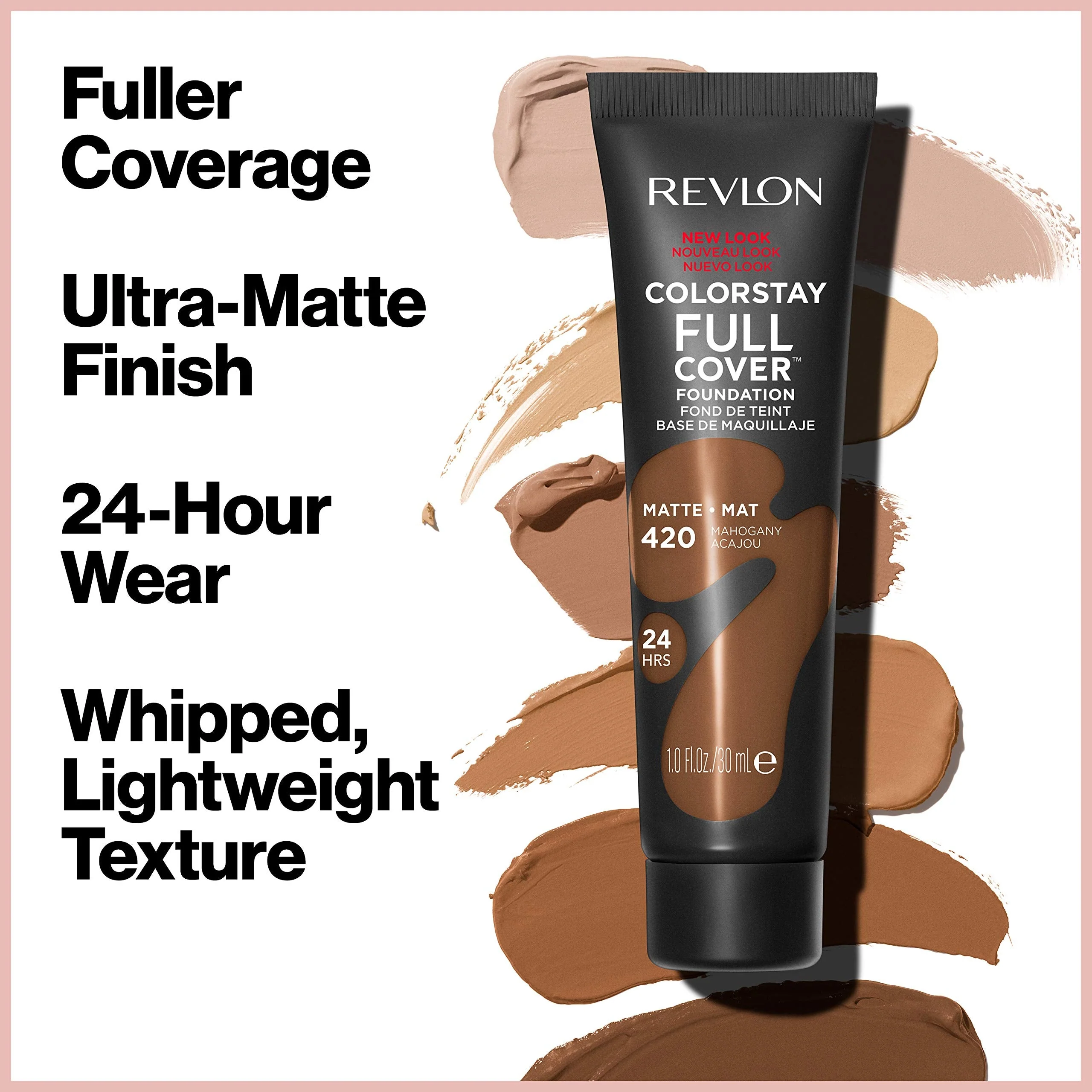 Revlon ColorStay Full Cover Longwear Matte Foundation, Heat & Sweat Resistant Lightweight Face Makeup - Image 66
