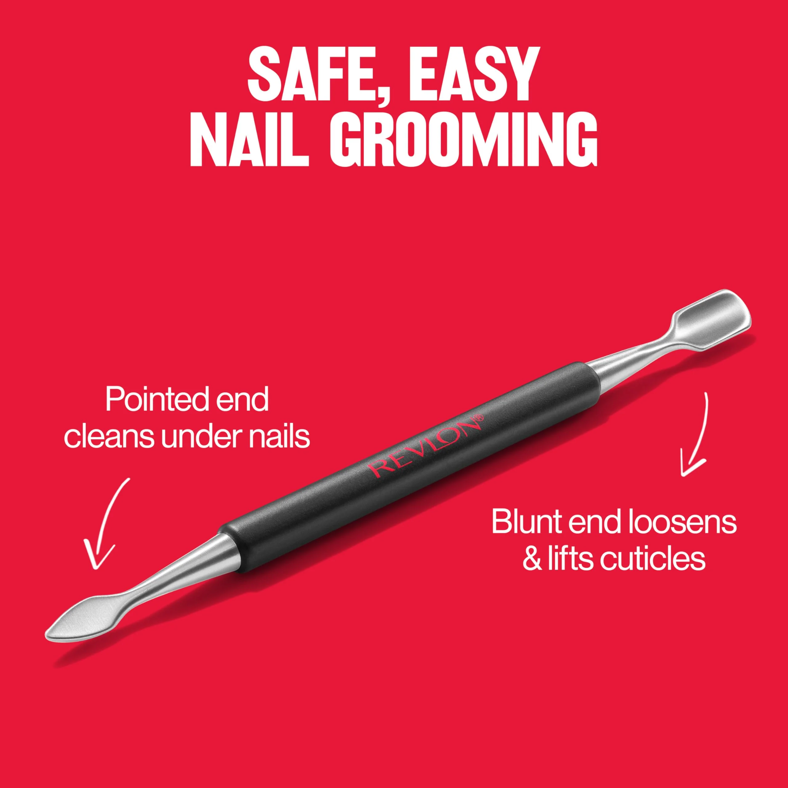 Revlon Cuticle Pusher and Nail Cleaner, Dual Ended Nail Care Tool, Easy to Use, Stainless Steel (Pack of 1) - Image 10