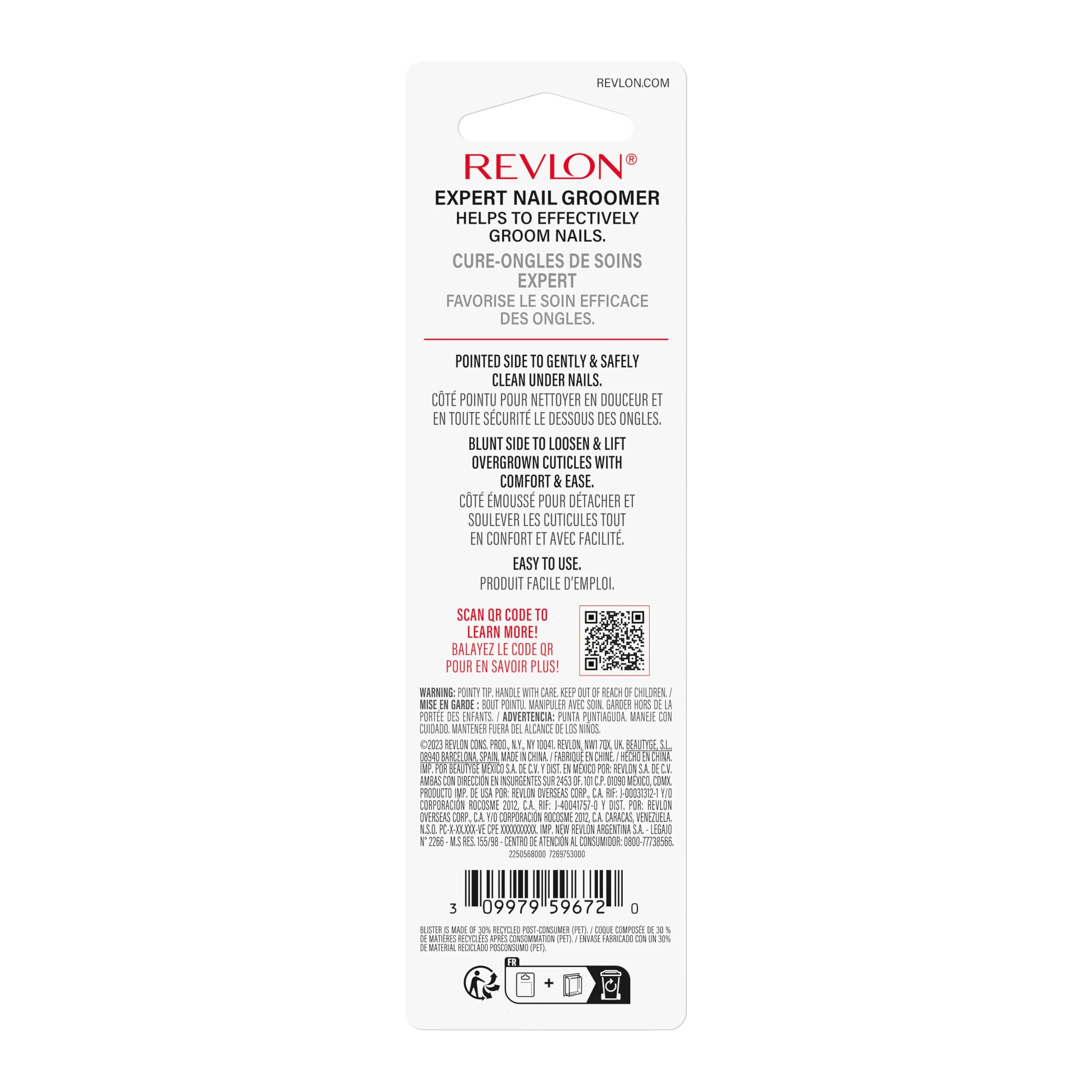 Revlon Cuticle Pusher and Nail Cleaner, Dual Ended Nail Care Tool, Easy to Use, Stainless Steel (Pack of 1) - Image 14