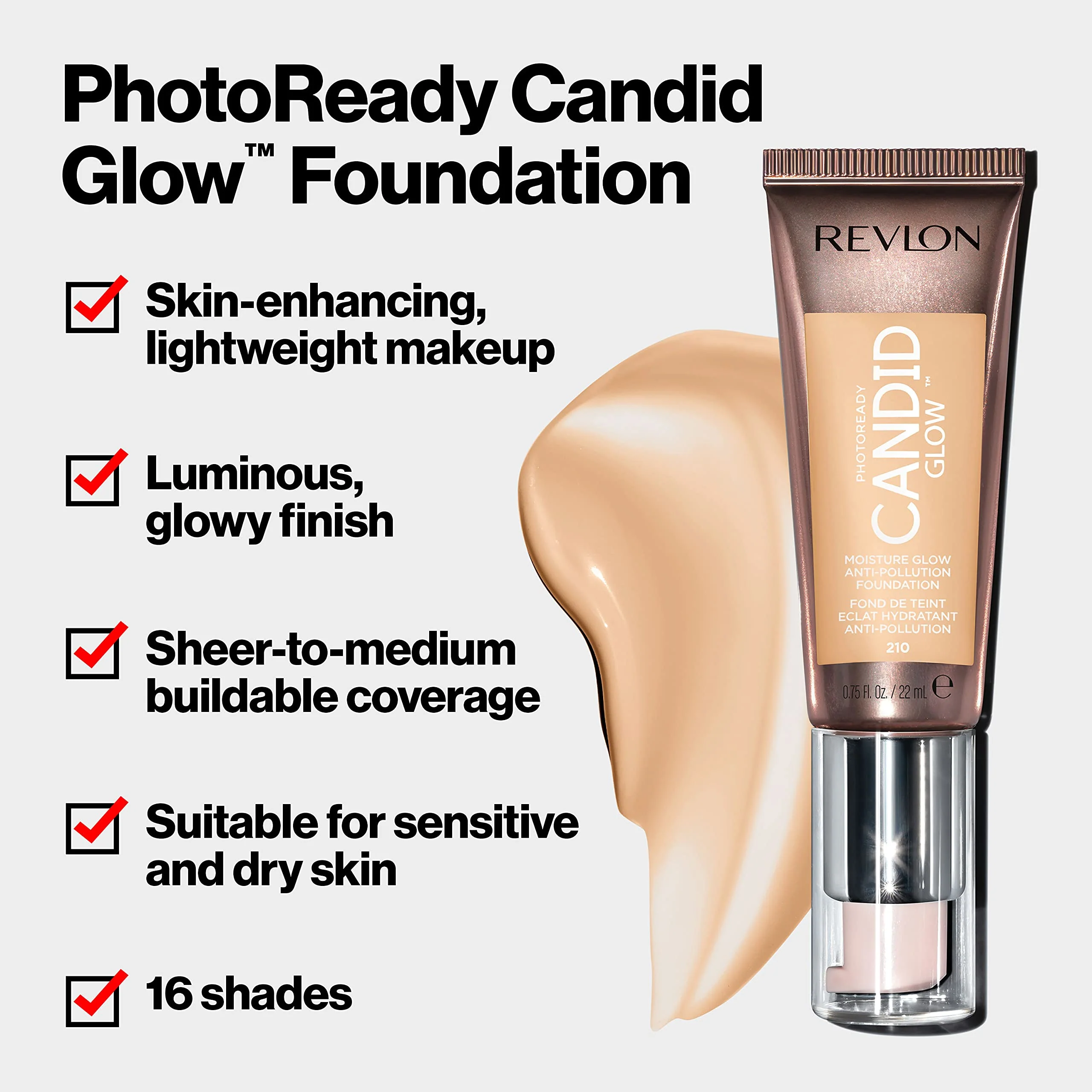 Revlon Photoready Candid glow moisture Glow Anti-Pollution Foundation - Image 39