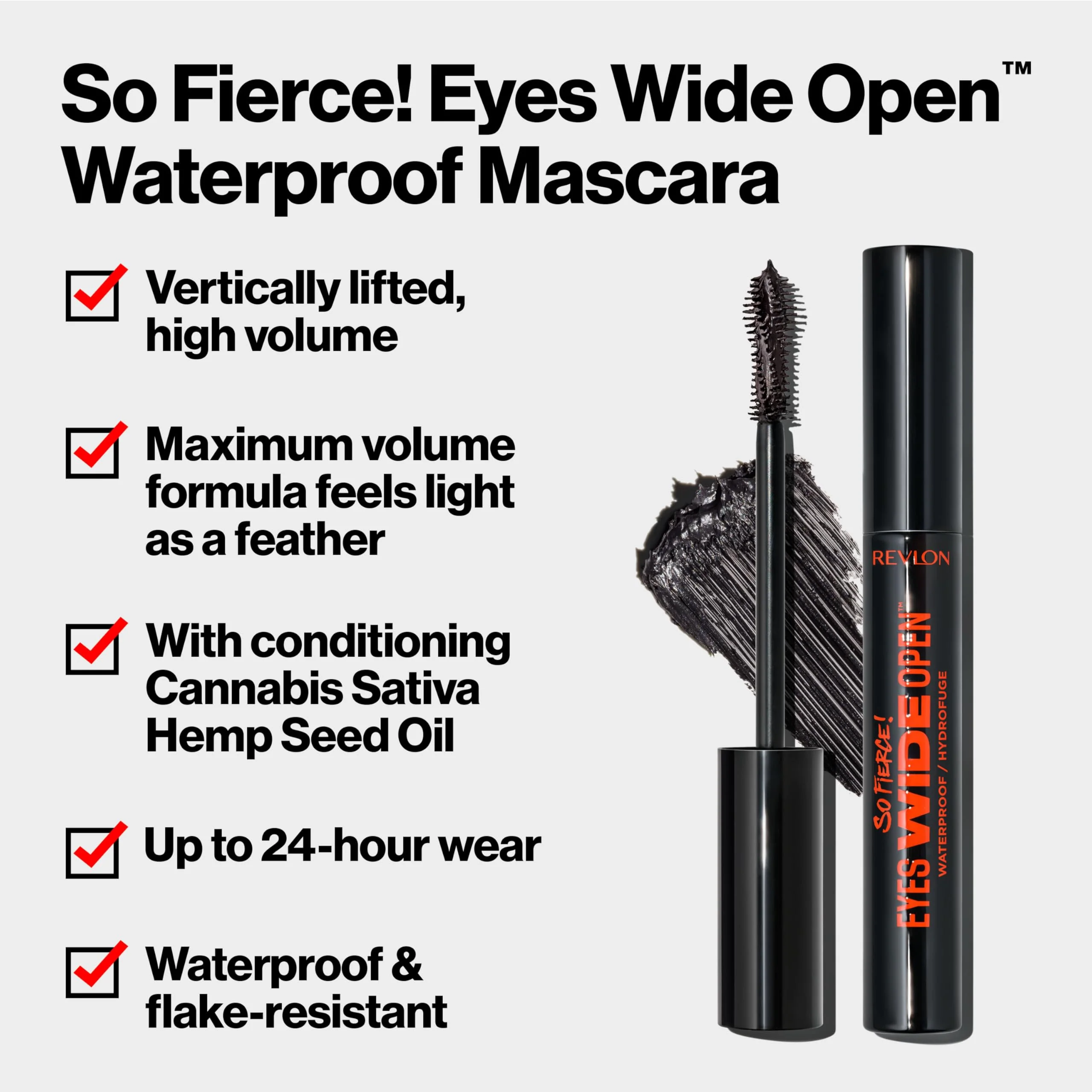 Revlon So Fierce! Eyes Wide Open Mascara with Push-up Brush - Image 2