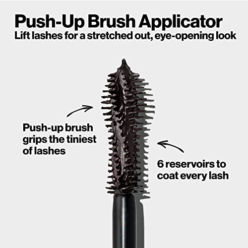 Revlon So Fierce Eyes Wide Open Mascara with Push-up Brush, For Volumizing & High Lifting Eyelashes, Smudge-proof, Flake Resistant, 101 Blackest Black, 0.24 fl oz - Image 4