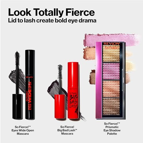 Revlon So Fierce Eyes Wide Open Mascara with Push-up Brush, For Volumizing & High Lifting Eyelashes, Smudge-proof, Flake Resistant, 101 Blackest Black, 0.24 fl oz - Image 8