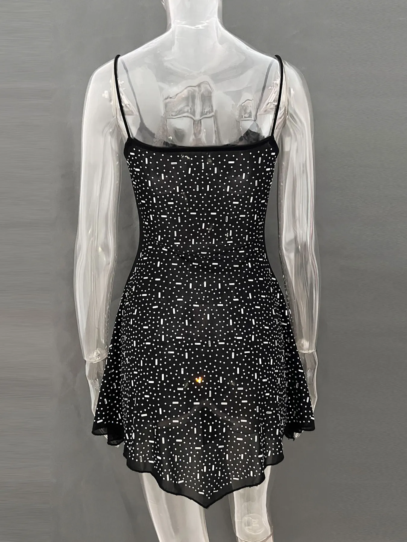 Rhinestone Decor Mini Cami Dress - Image 14