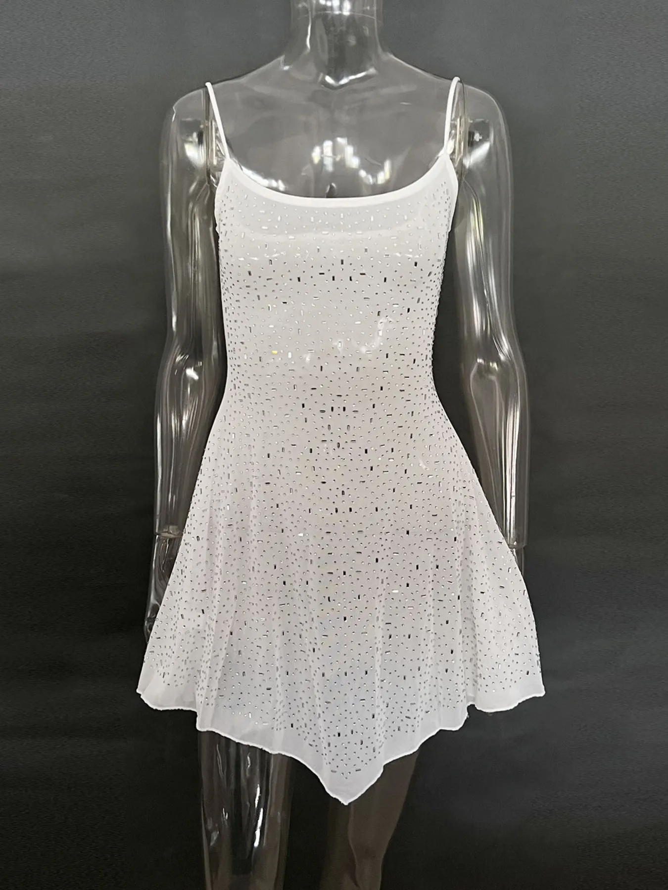 Rhinestone Decor Mini Cami Dress - Image 18