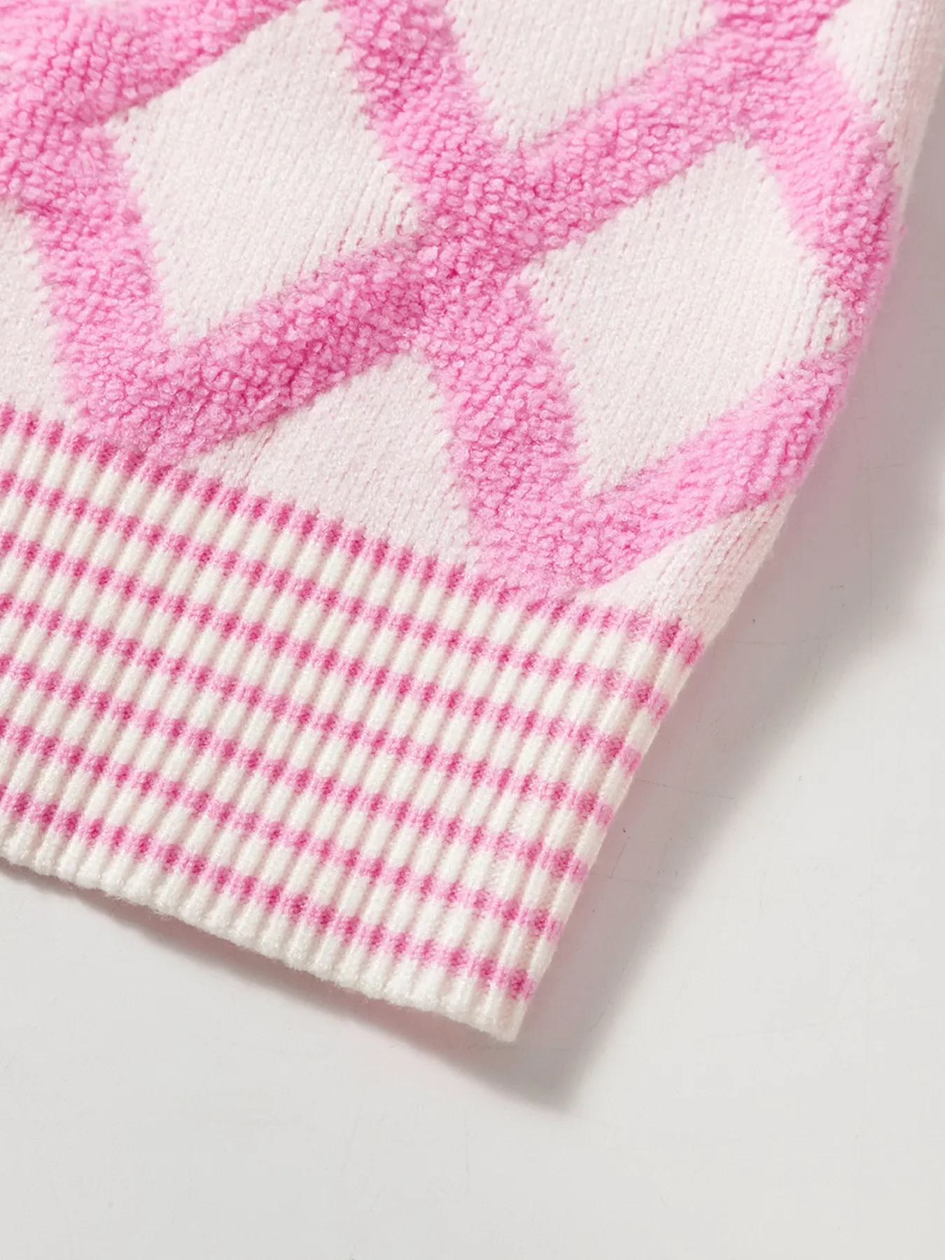 Rhombus Pattern Knit Open Front Pocketed Cardigans - Image 9