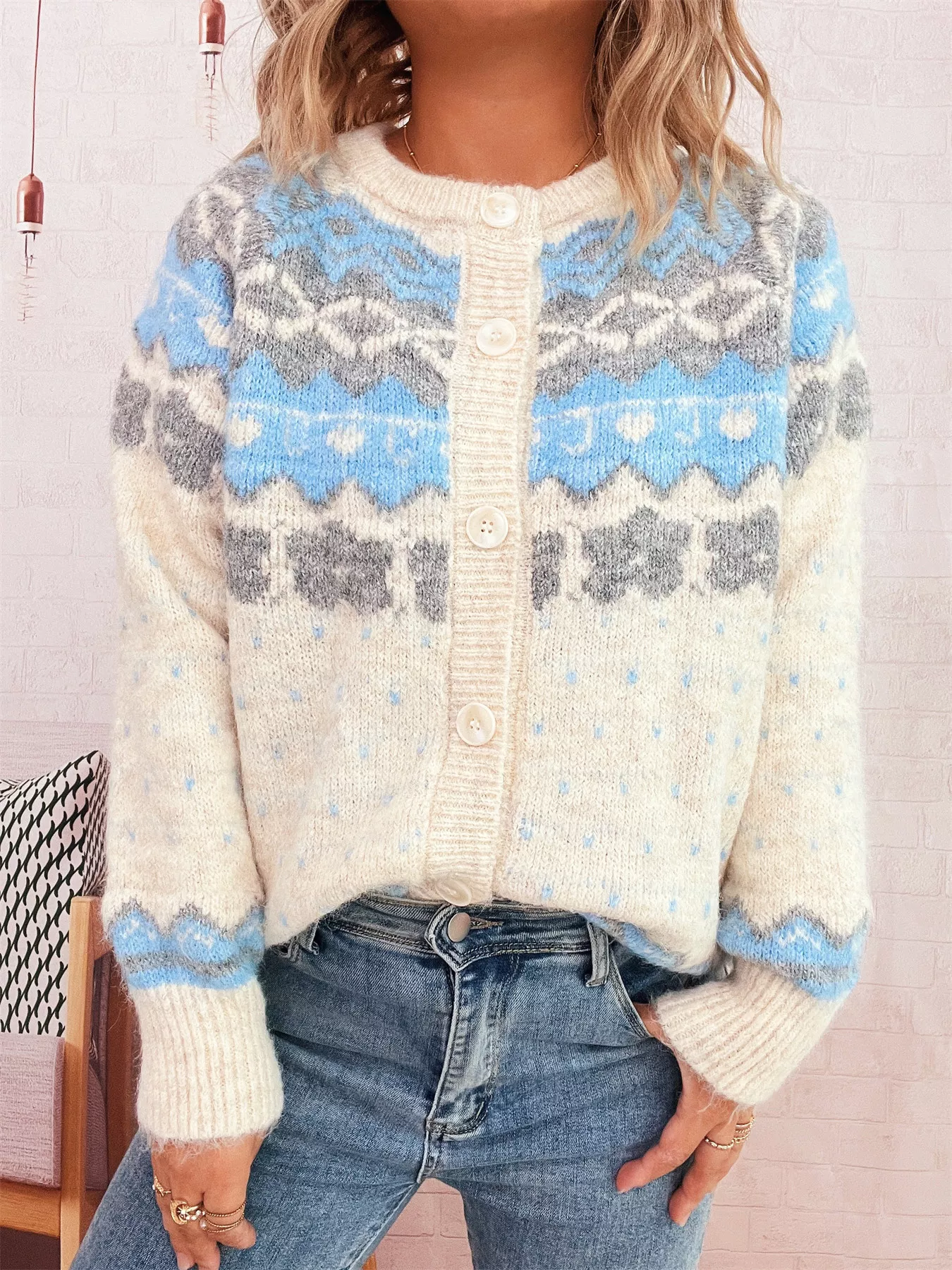 Ribbed Button Down Knit Cardigan - Image 7