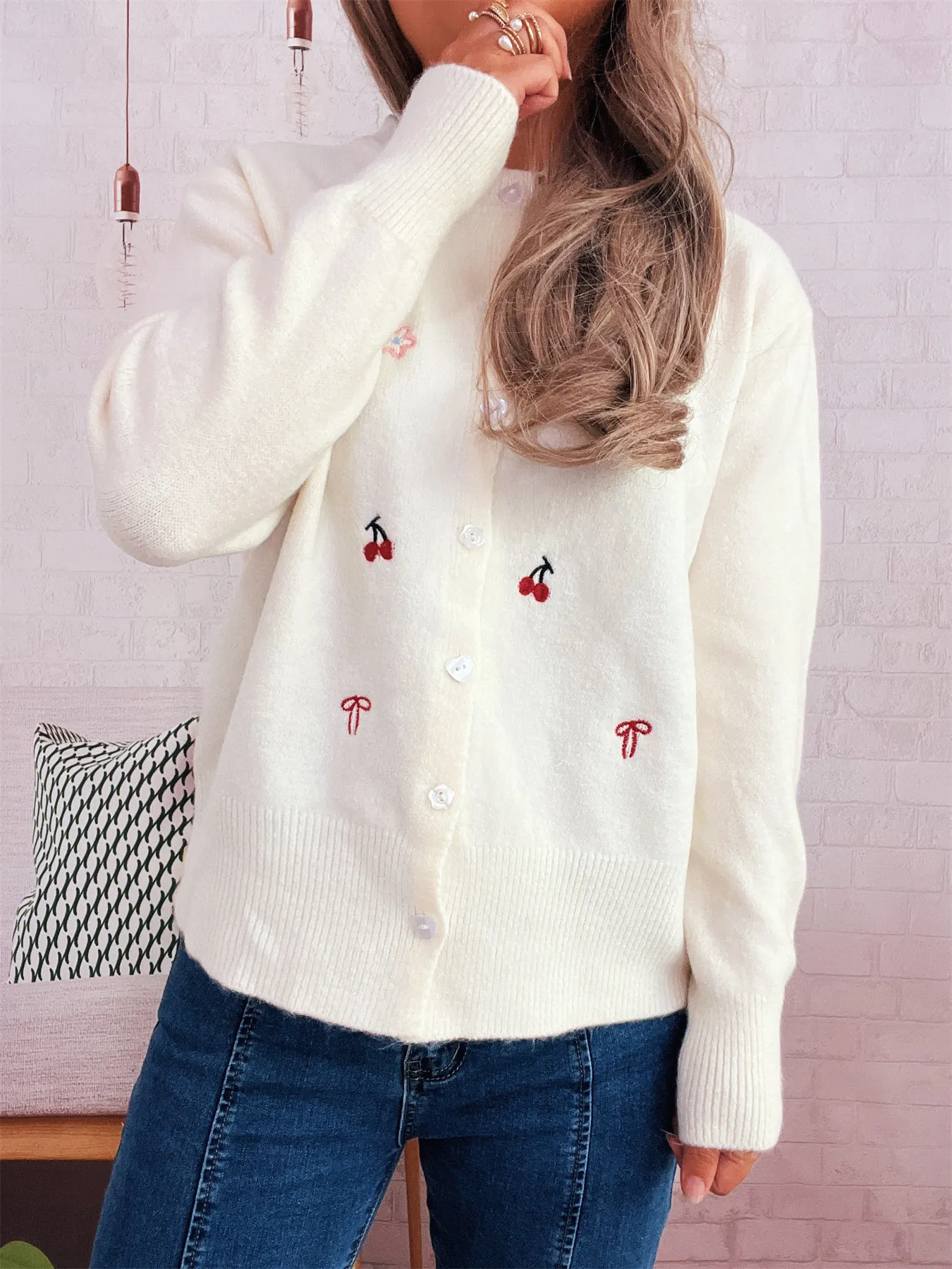 Ribbed Button-Front Knit Cardigan - Image 18