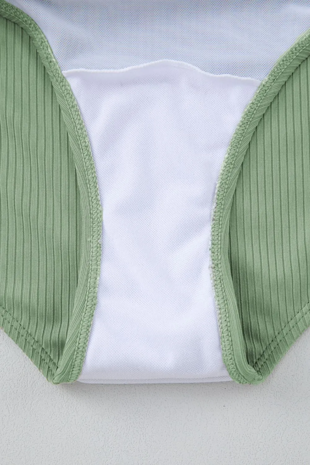 Ribbed Drawstring Sides Cutout One Piece Swimsuit - Image 16