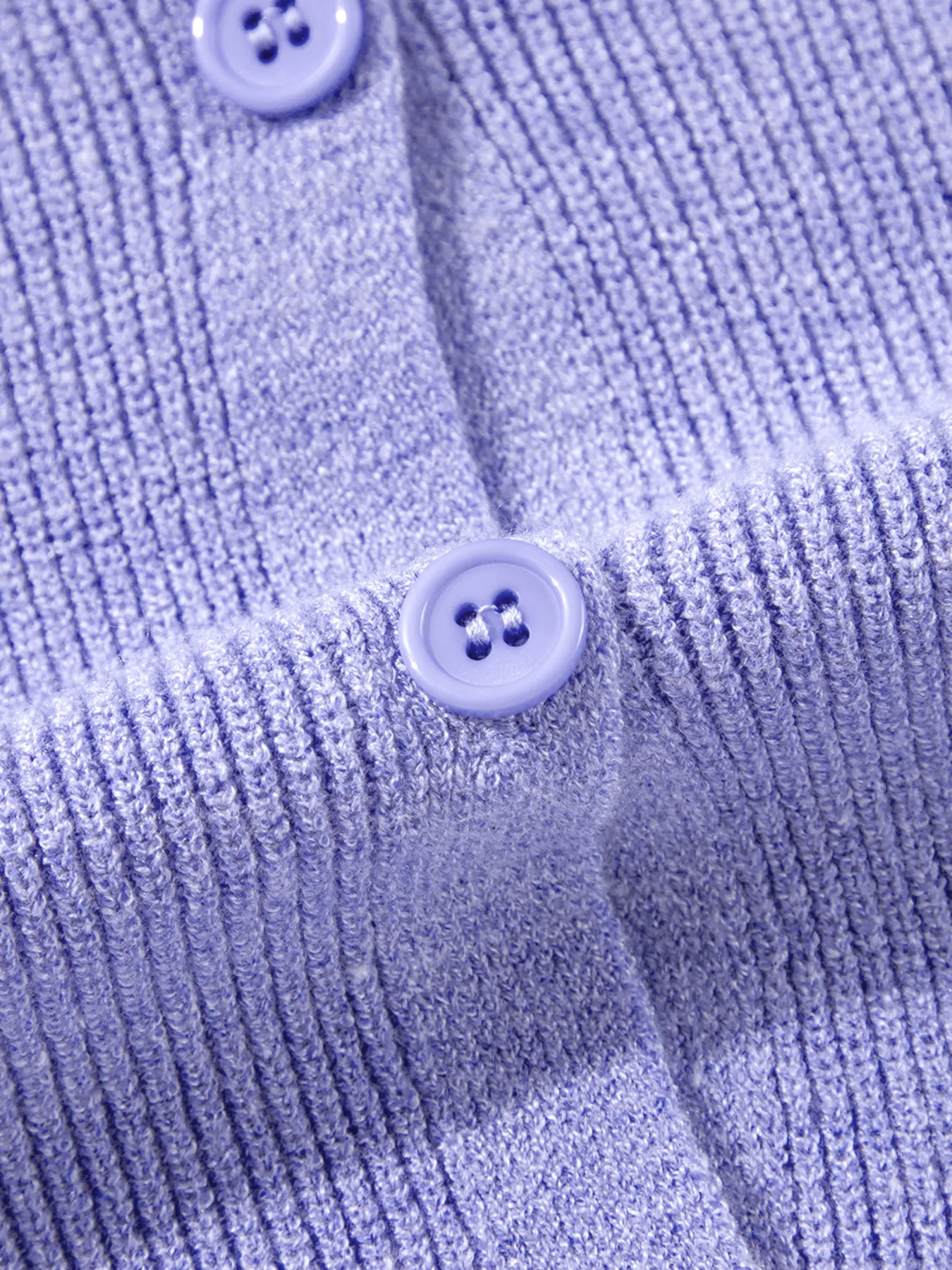 Ribbed Knit Button Front V Neck Cardigan - Image 25