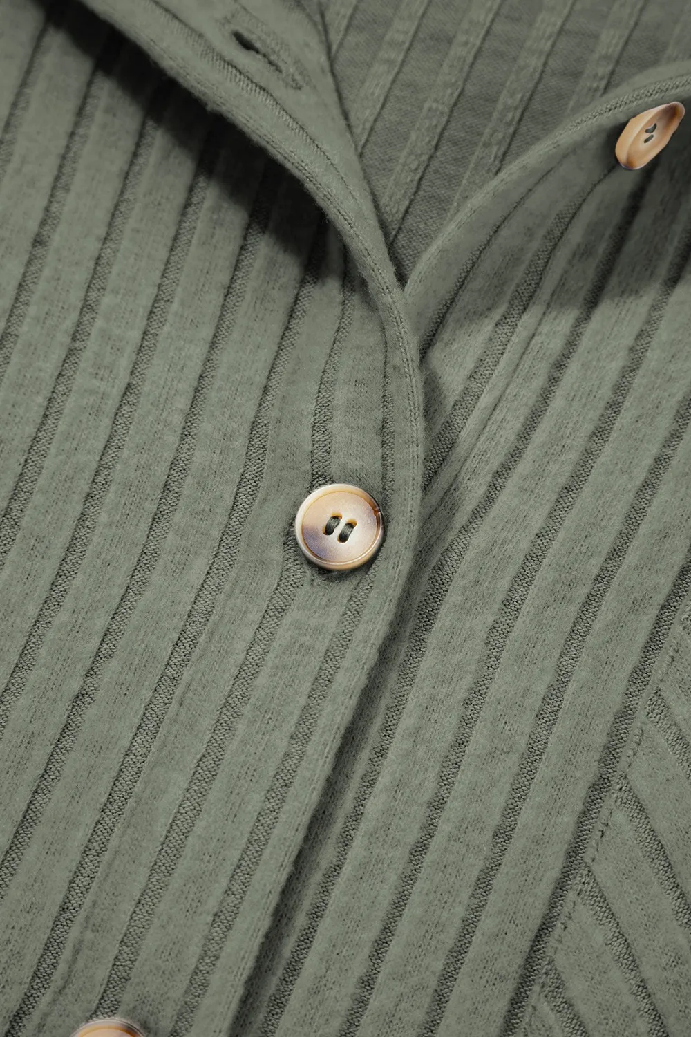 Ribbed Knit Button-Up Cardigan - Image 5