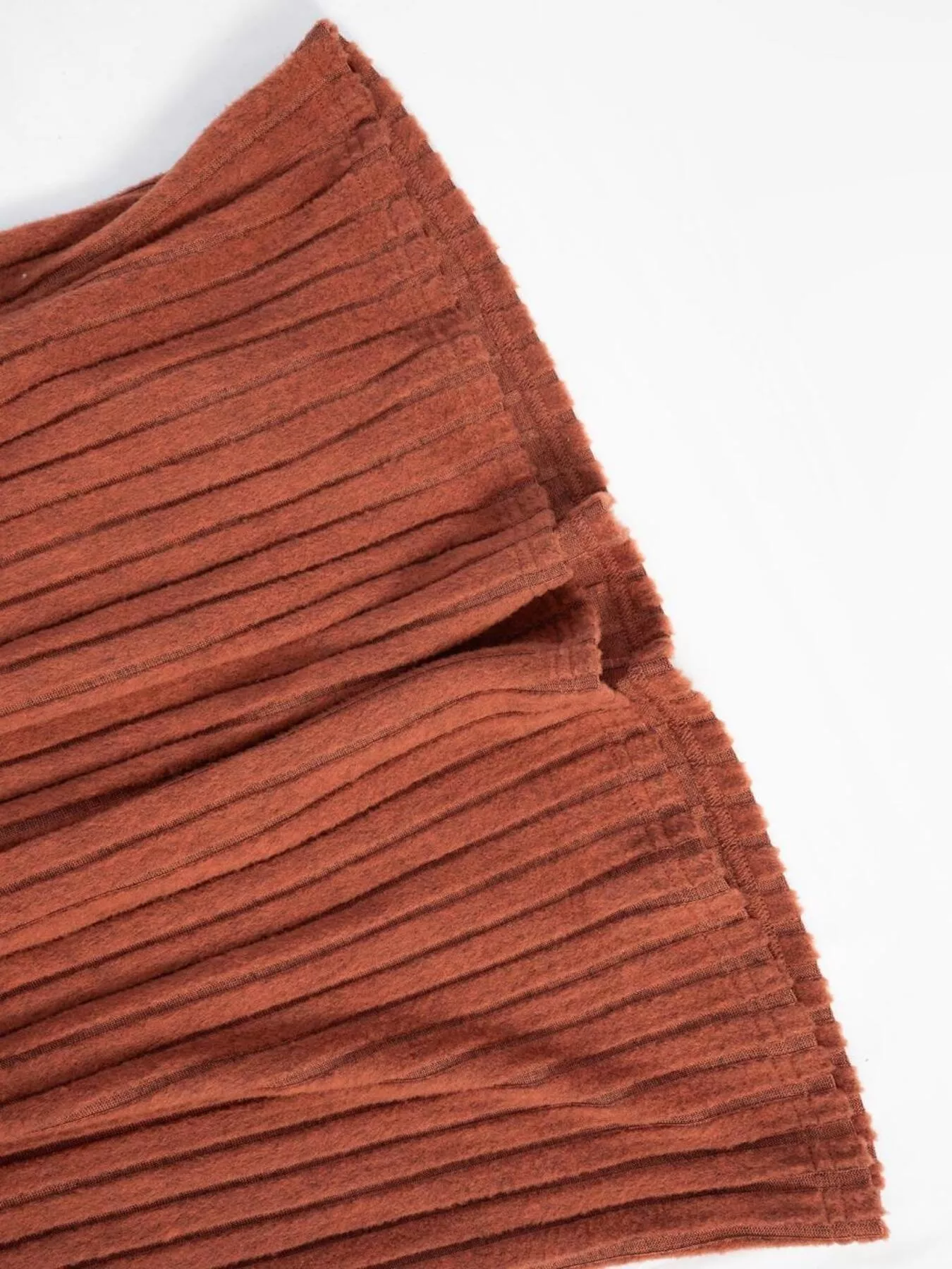 Ribbed Knit Long Sleeve A-Line Dress - Image 9