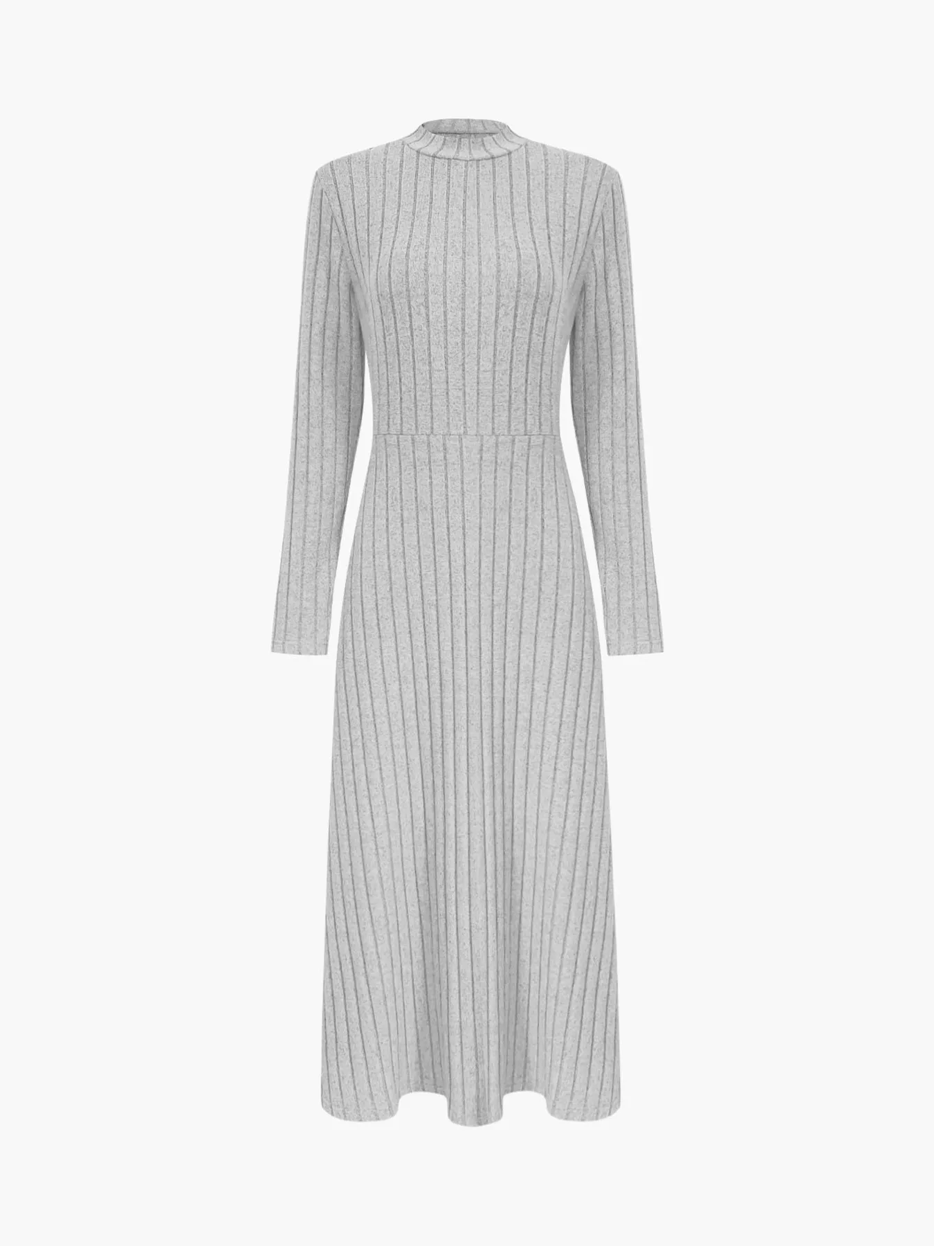 Ribbed Knit Long Sleeve Midi Dress - Image 14