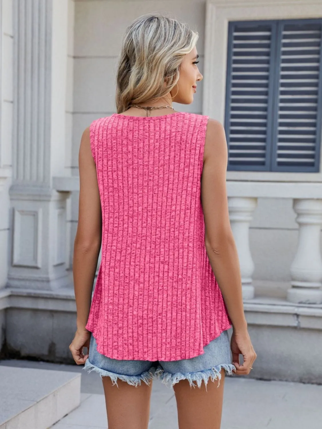Ribbed Round Neck Tank - Image 2