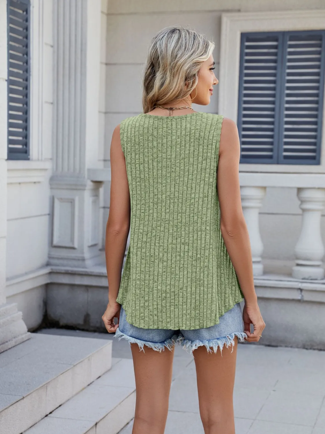 Ribbed Round Neck Tank - Image 6