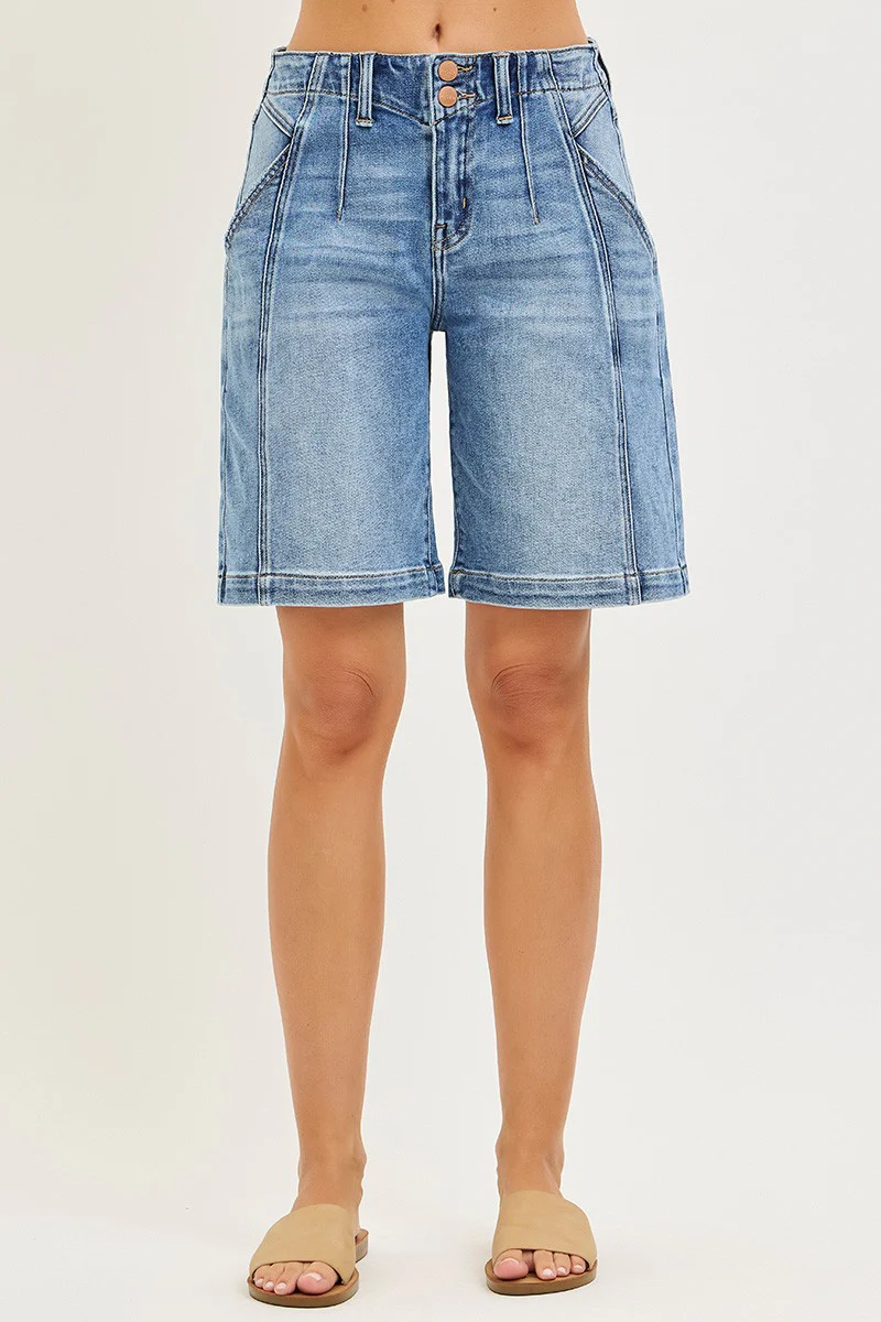 RISEN 2-Button Slouchy Jorts with Pockets - Image 3