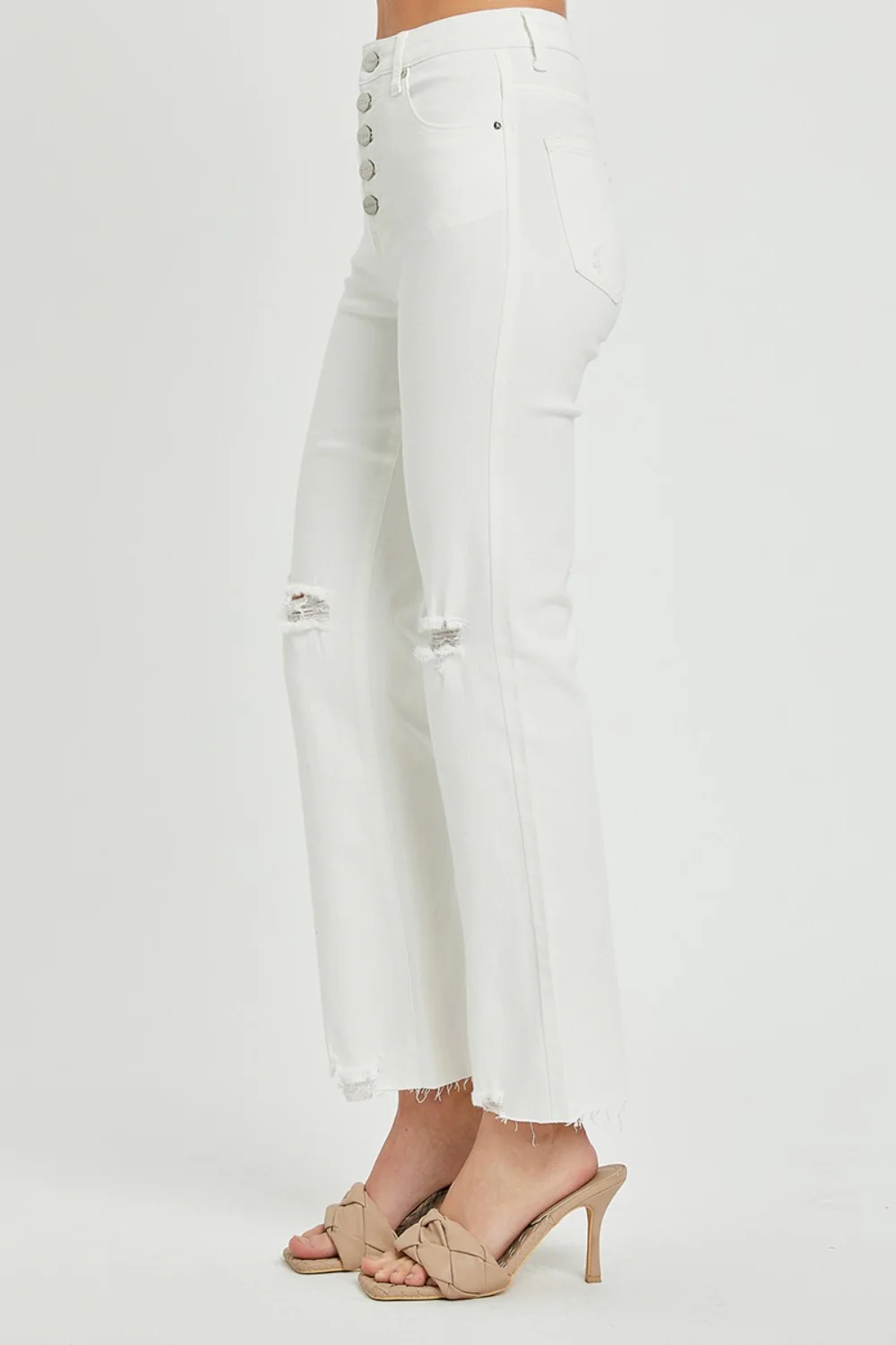 RISEN Full Size High Rise Button Fly Straight Ankle Jeans - Image 5