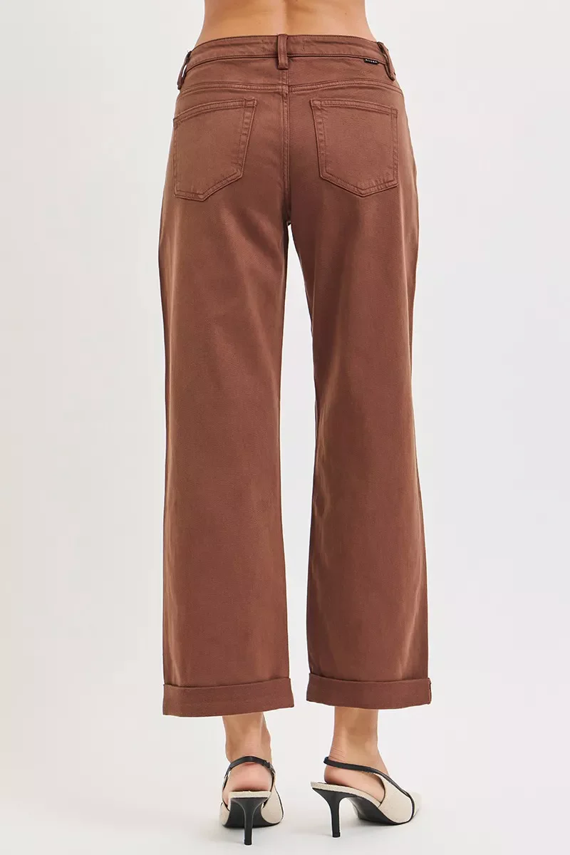 RISEN Full Size Tummy Control Mid Rise Ankle Barrel Baggy Plus Size - Image 5