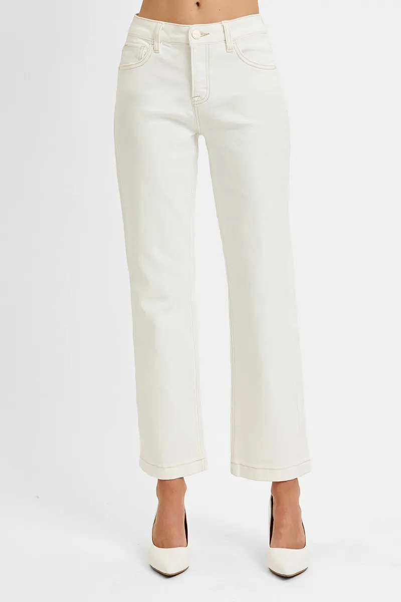 RISEN Full Size Tummy Control Mid Rise Ankle Straight Jeans Plus Size - Image 3