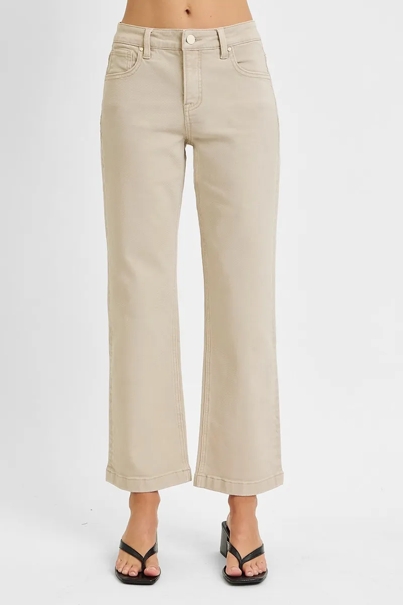RISEN Full Size Tummy Control Mid Rise Ankle Straight Jeans Plus Size - Image 2