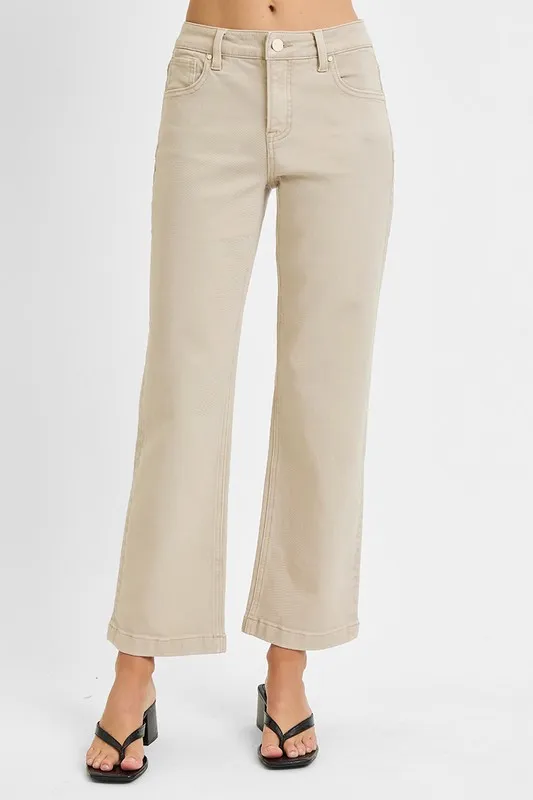 RISEN Full Size Tummy Control Mid Rise Ankle Straight Jeans Plus Size - Image 3
