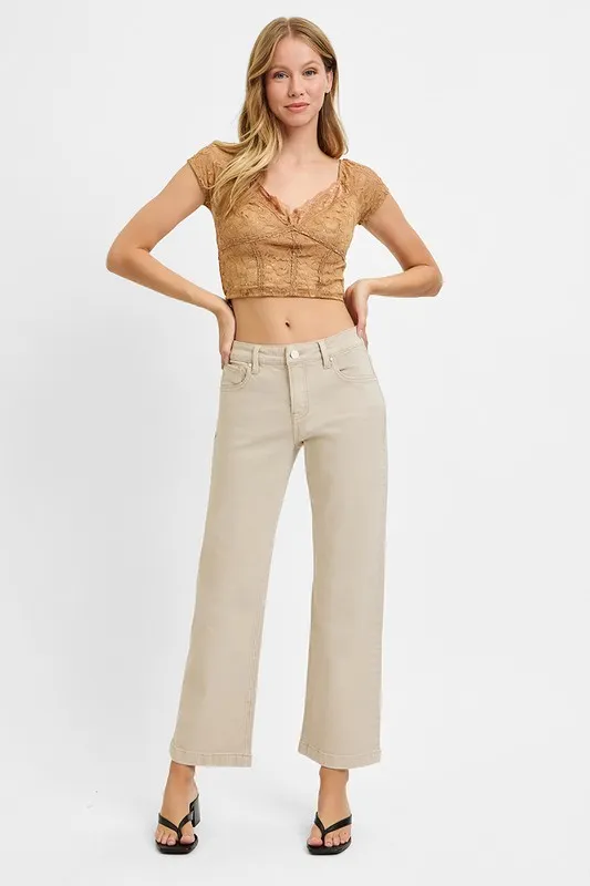 RISEN Full Size Tummy Control Mid Rise Ankle Straight Jeans Plus Size - Image 6