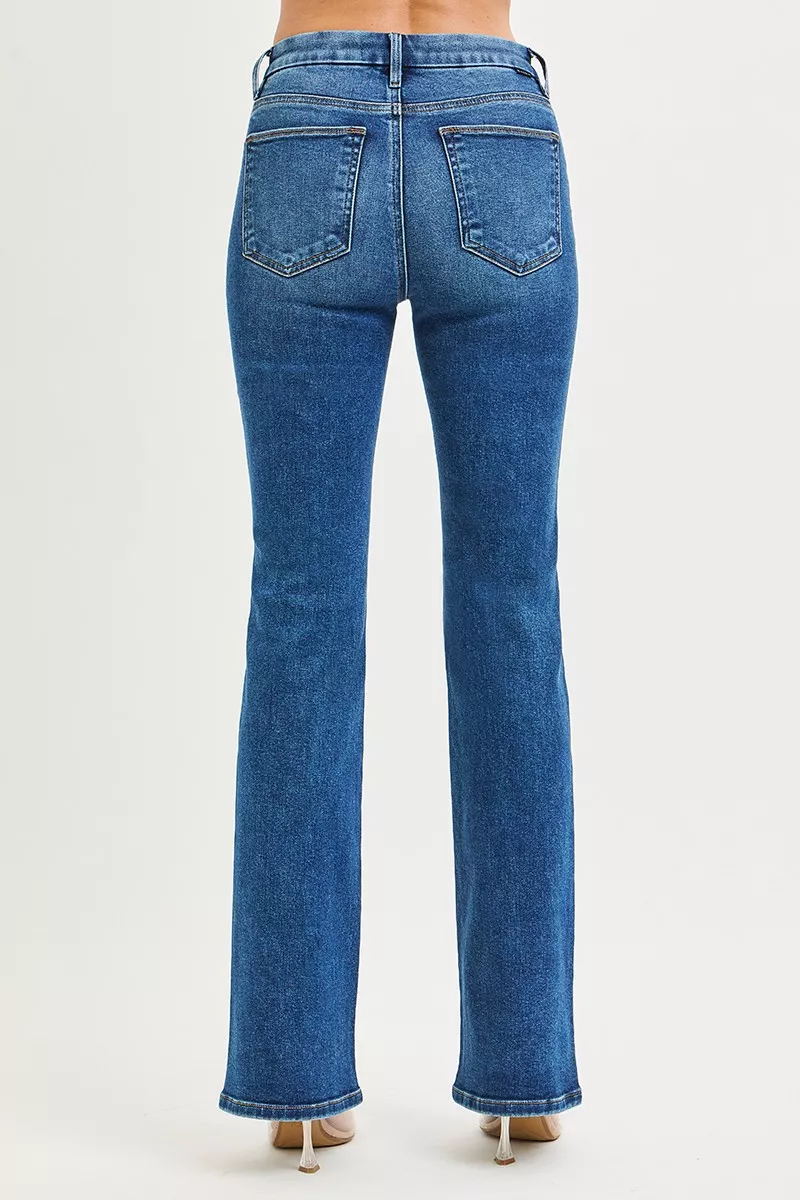 RISEN High Rise Bootcut Jeans With Distressed Details - Image 5