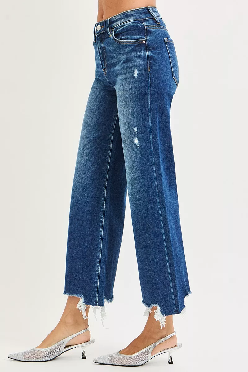RISEN High Rise Crop Wide Leg Jeans - Image 4